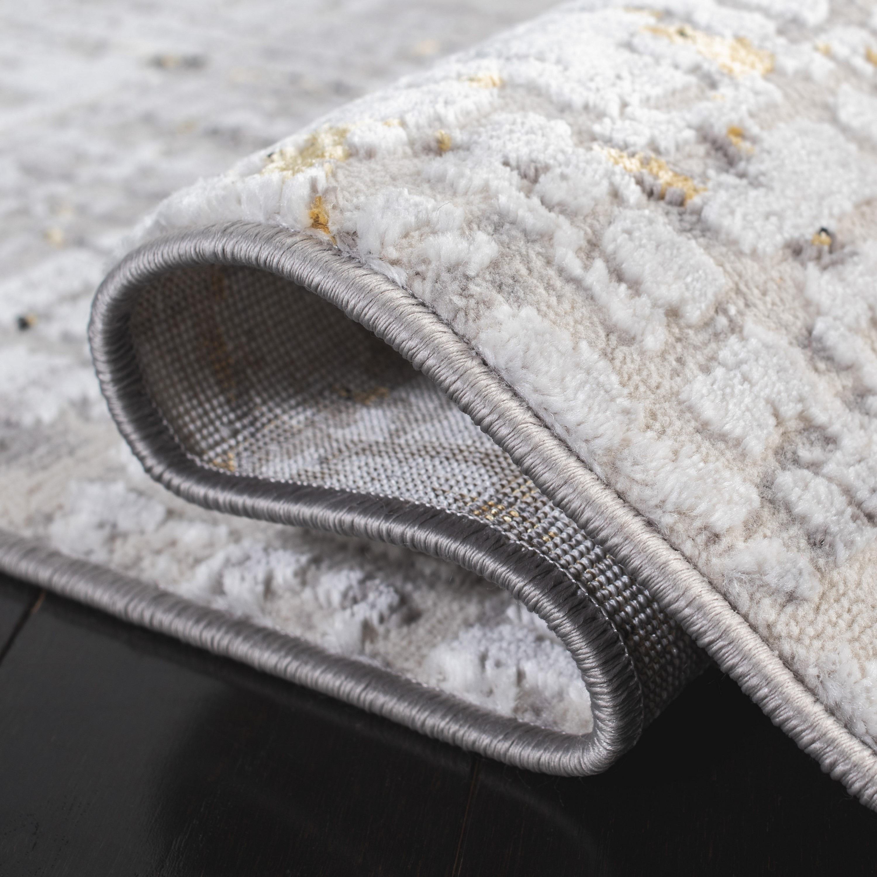Amelia ALA248 Power Loomed Area Rug - Grey/Gold - 4'5"x6'5" - Safavieh.