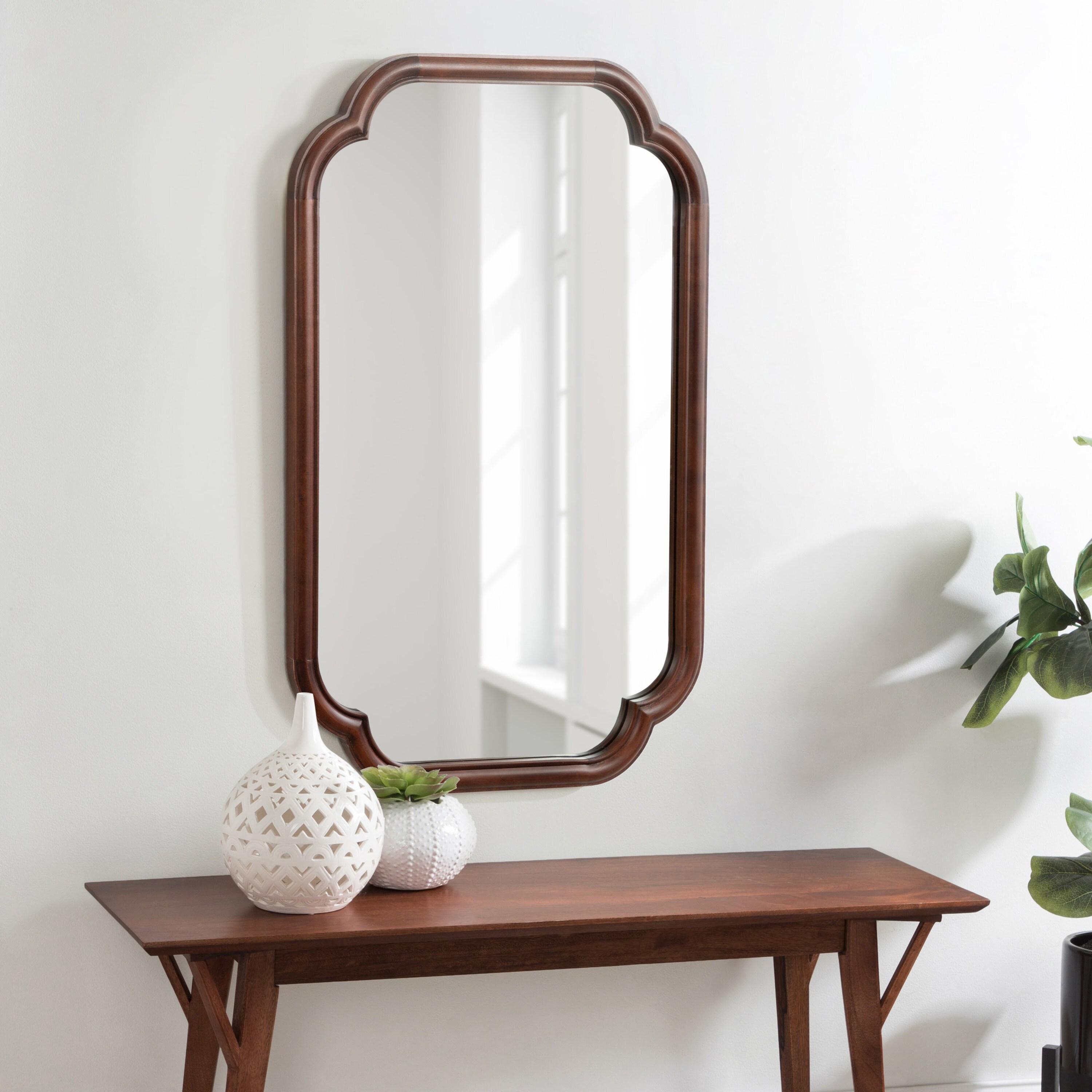 Brandis Wooden Bathroom Wall Mirror