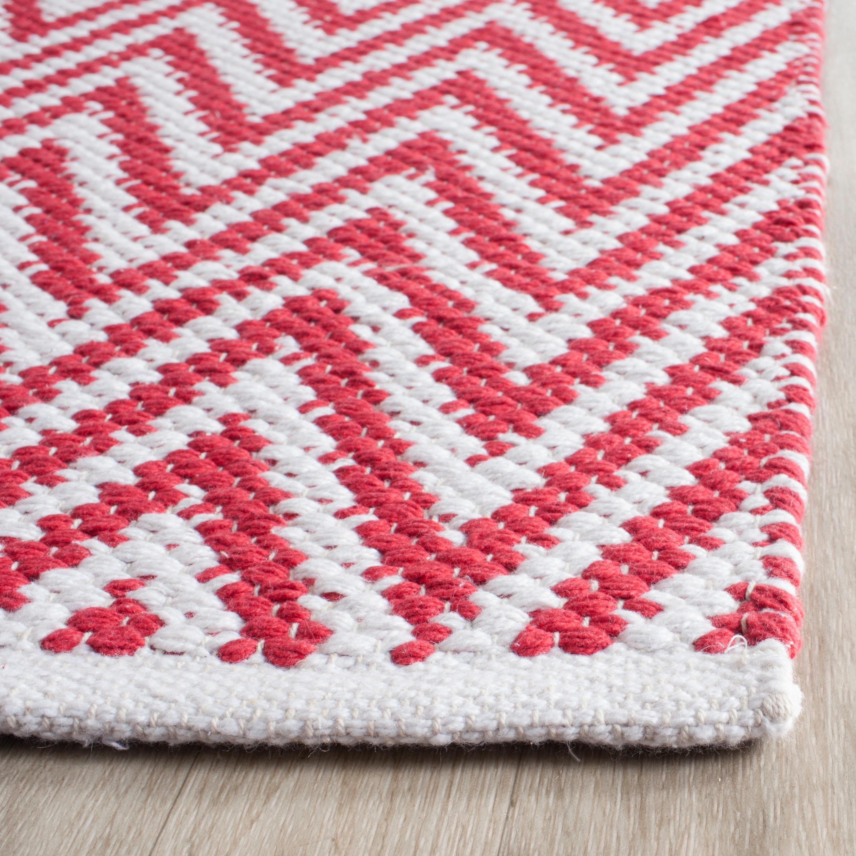 Montauk MTK812 Hand Woven Indoor Runner Rug - Red/Ivory - 2'3"x7' - Safavieh.