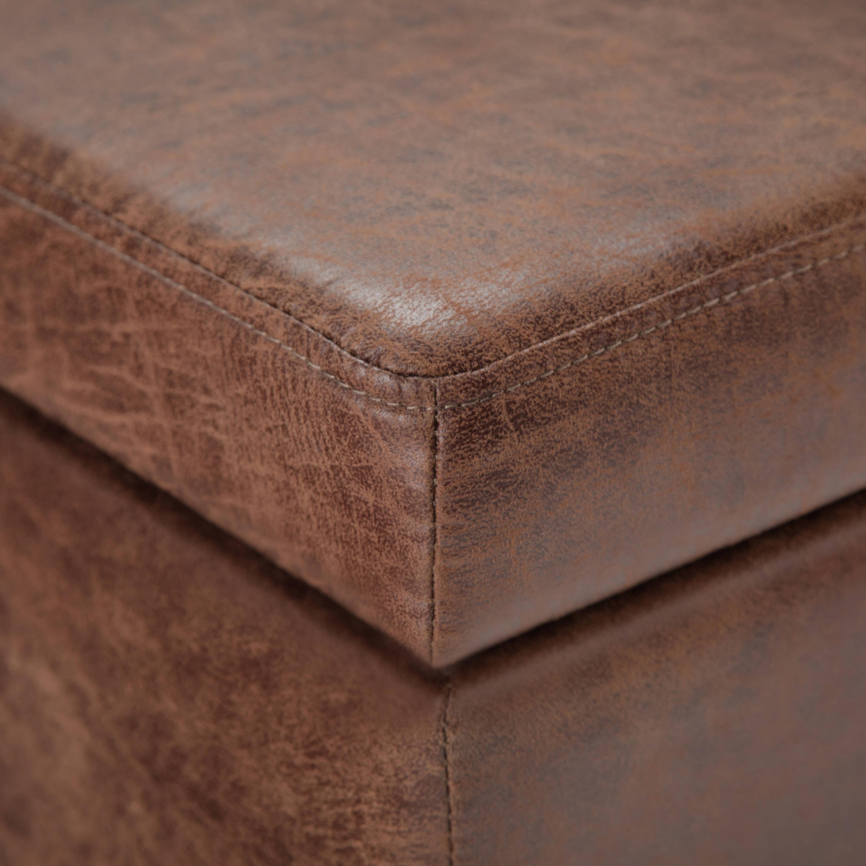 Avalon Faux Leather Ottoman