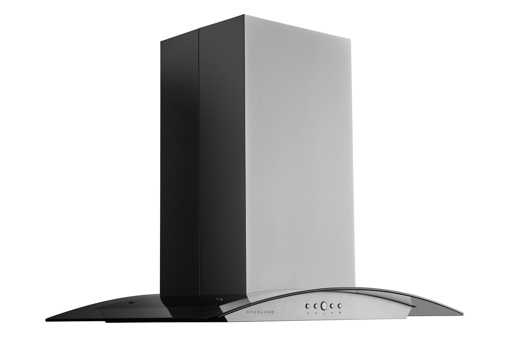 Hauslane Hauslane 30" Stainless Steel 600 CFM Convertible Island Range Hood with Baffle Filter IS-200SS-30