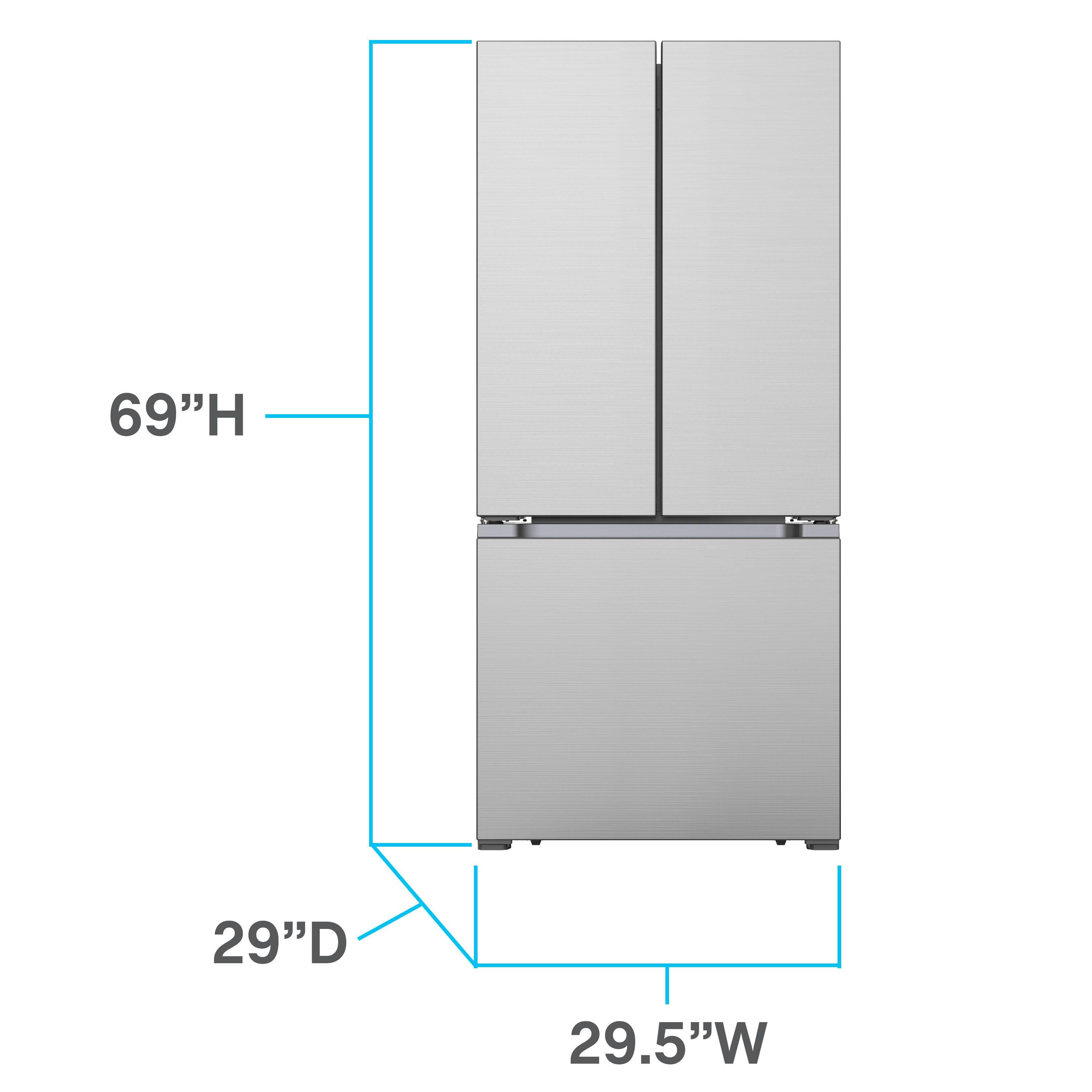 Avanti Frost Free French Door Refrigerator​, 17.5 Cu. Ft., in Stainless Steel (FFFDS175L3S)