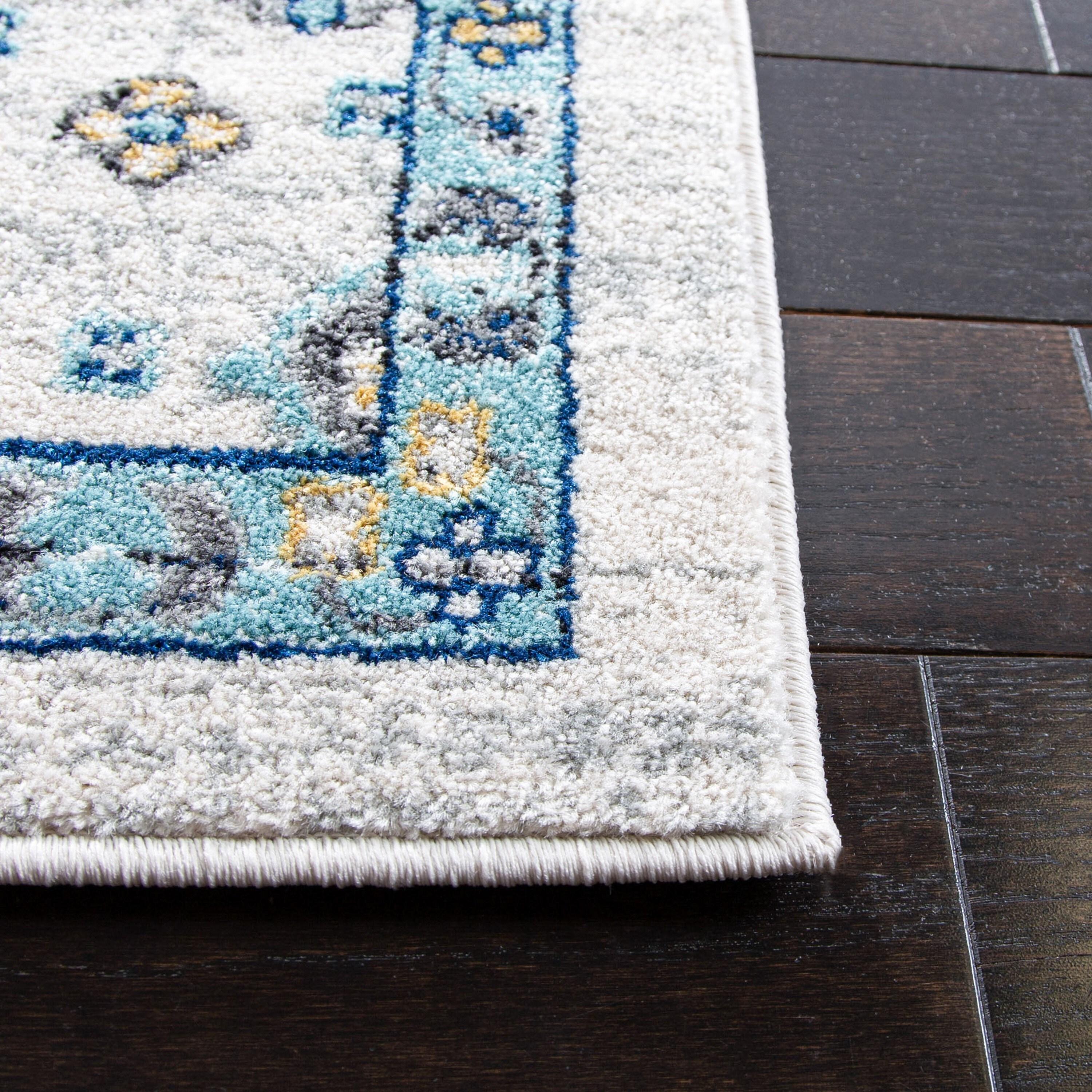 Evoke EVK224 Power Loomed Area Rug - Ivory/Light Blue - 8'x10' - Safavieh.