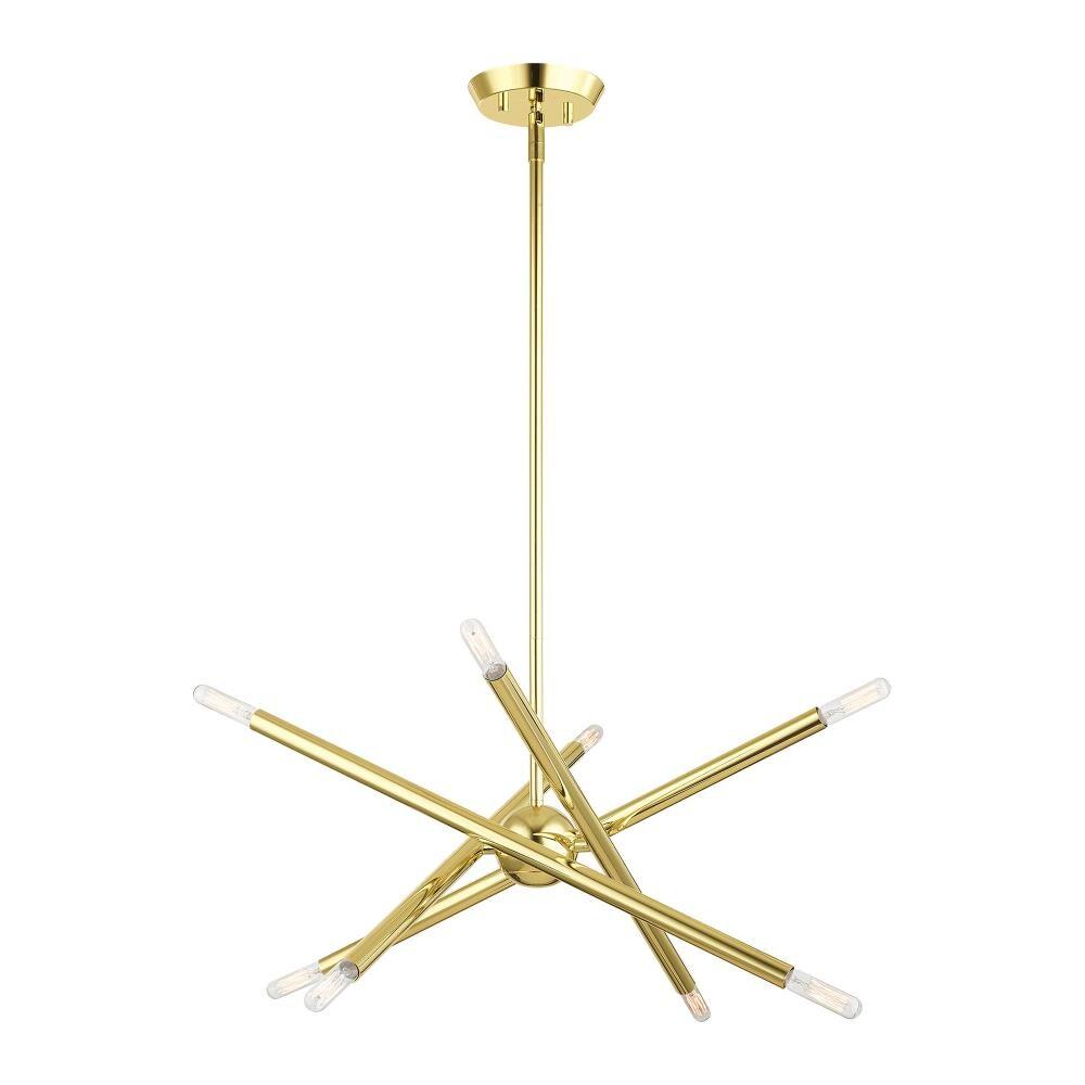 Livex Lighting Soho 8 - Light Chandelier in  Polished Brass