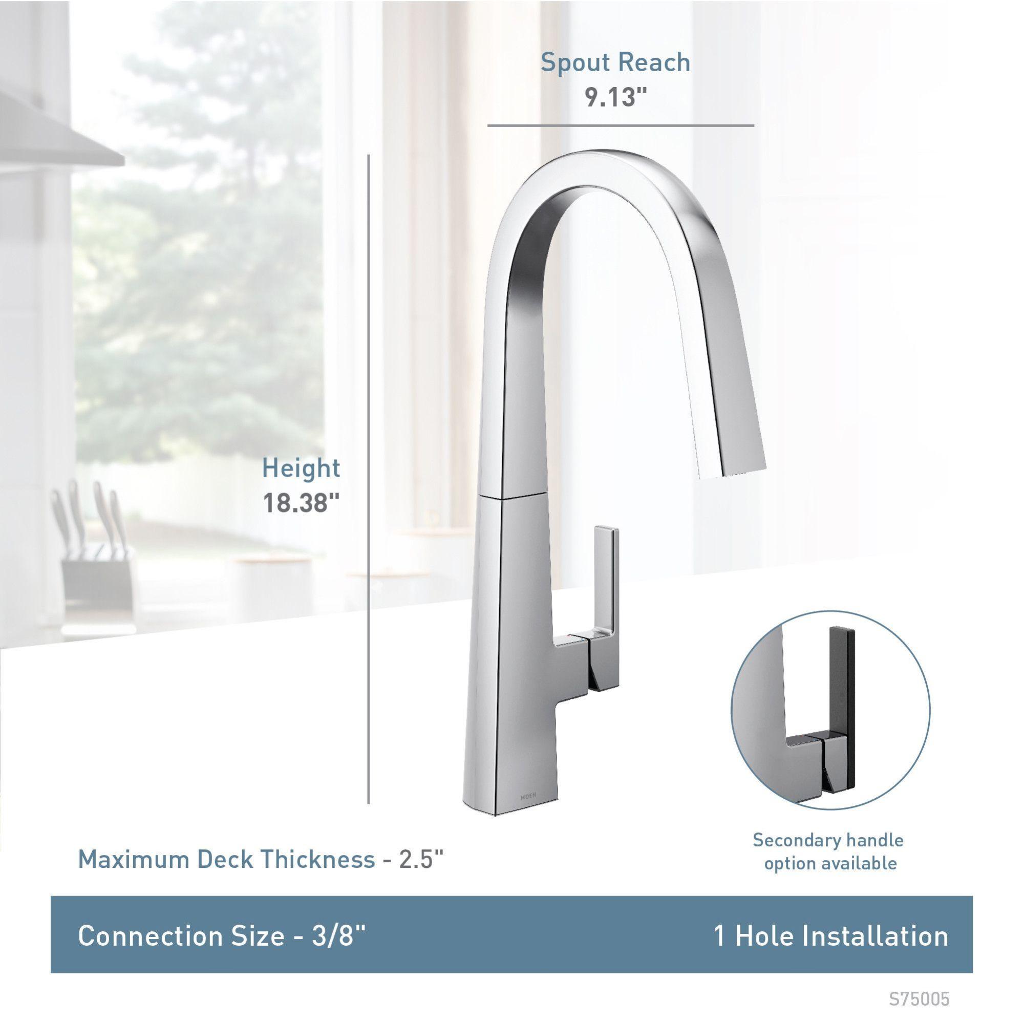 Nio Pull Down Single Handle Kitchen Faucet With Accessories