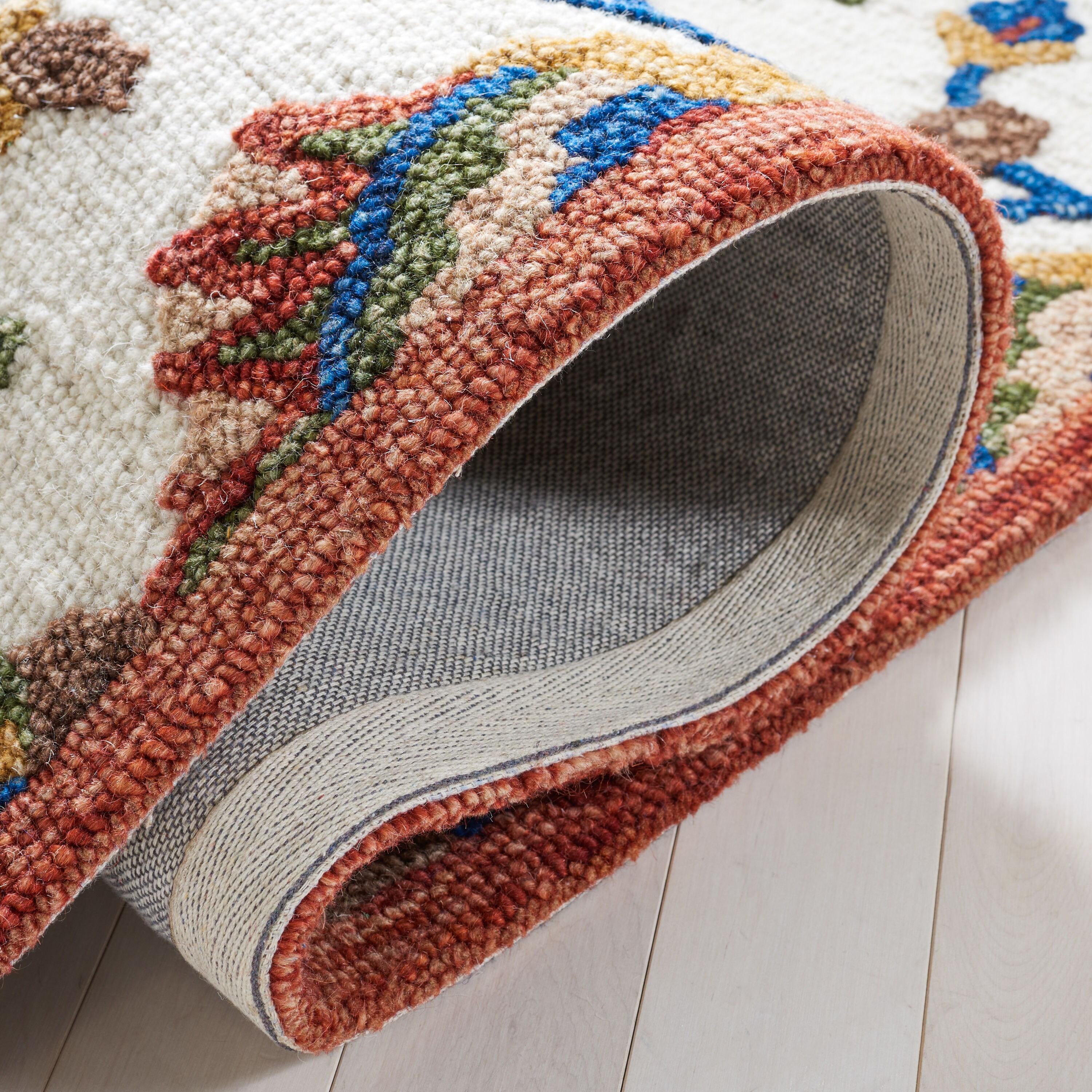 Blossom BLM456 Hand Tufted Area Rug - Ivory/Multi - 4'x6' - Safavieh.