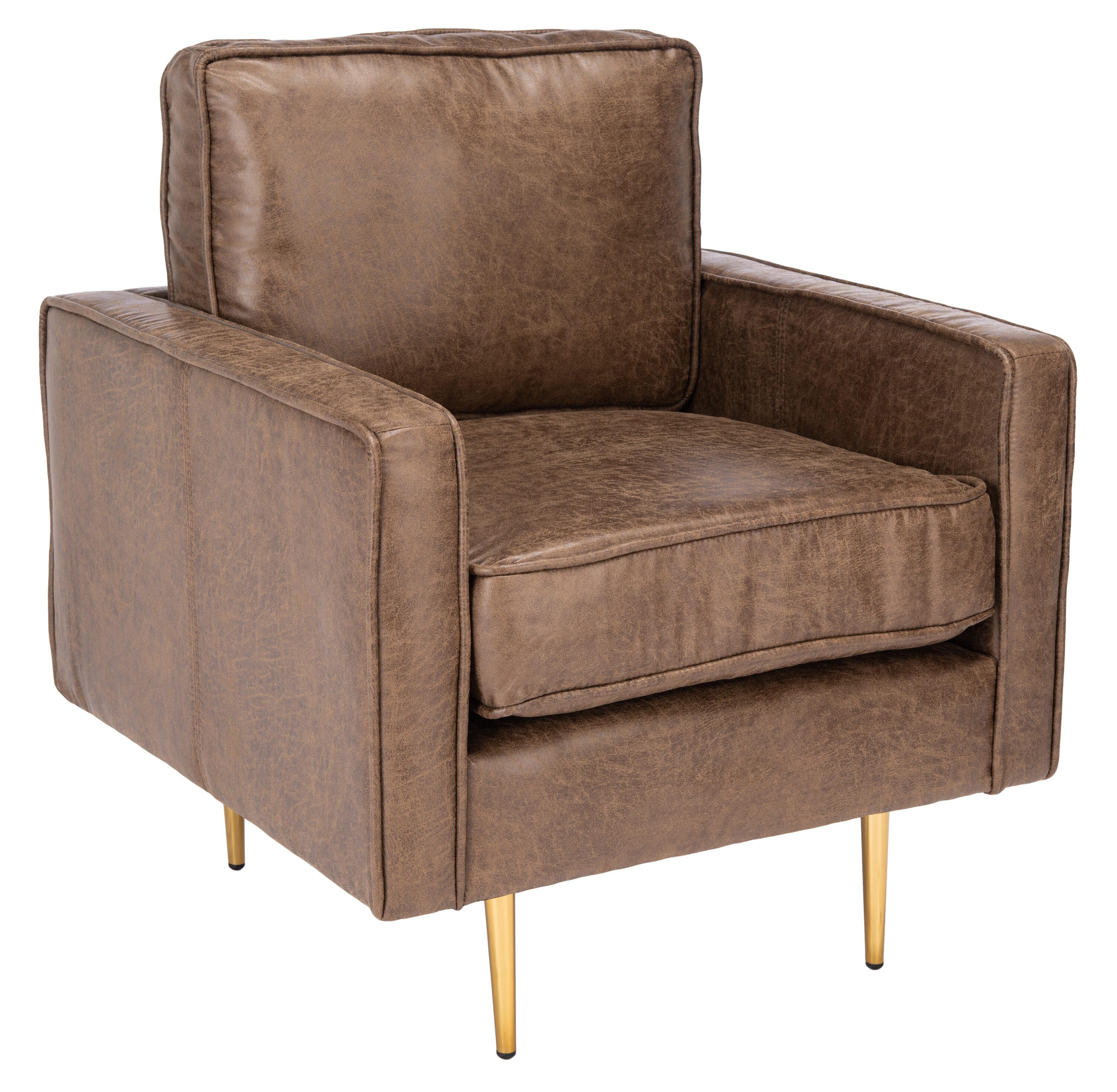 Paityn Accent Chair - ACH2000 - Brown/Gold - Safavieh
