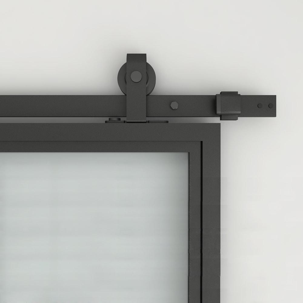 84'' Glass with Installation Hardware Kit Barn Door