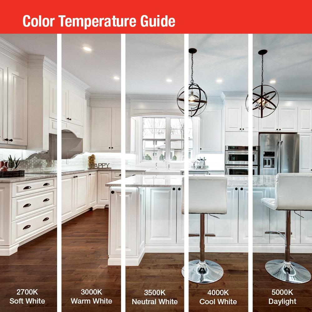 6'' Selectable Color Temperature Dimmable Air-Tight IC Rated LED Canless Recessed Lighting Kit