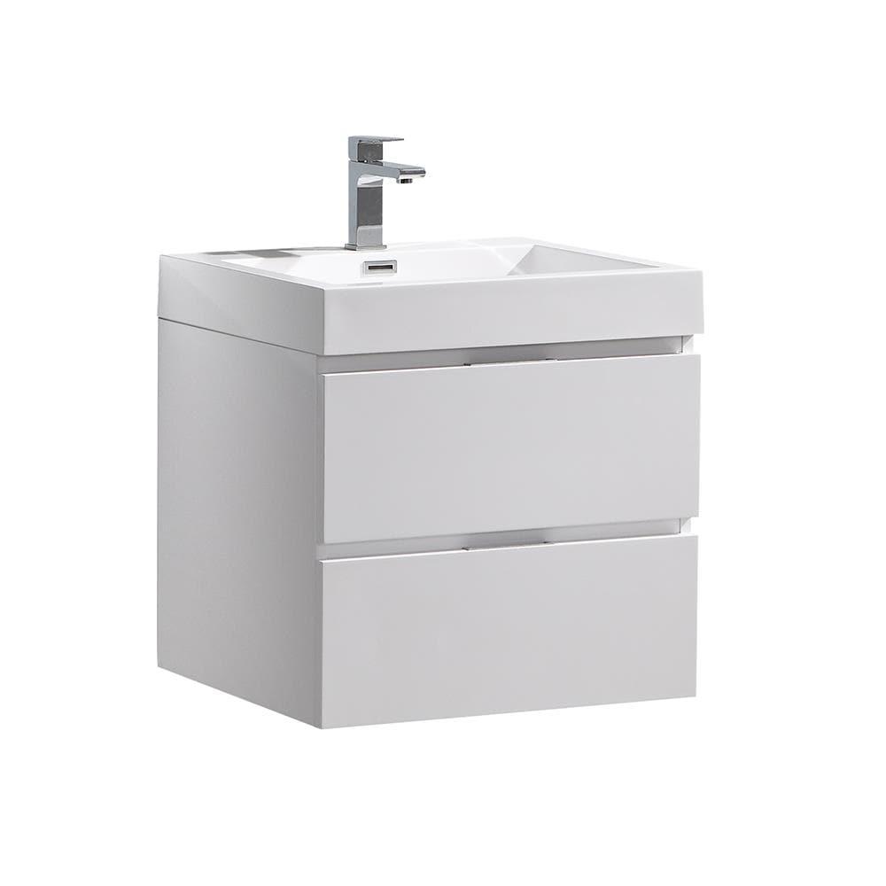 Valencia 24" Wall Mount Single Sink Bathroom Vanity with Top and Sink (Faucet Not Included)