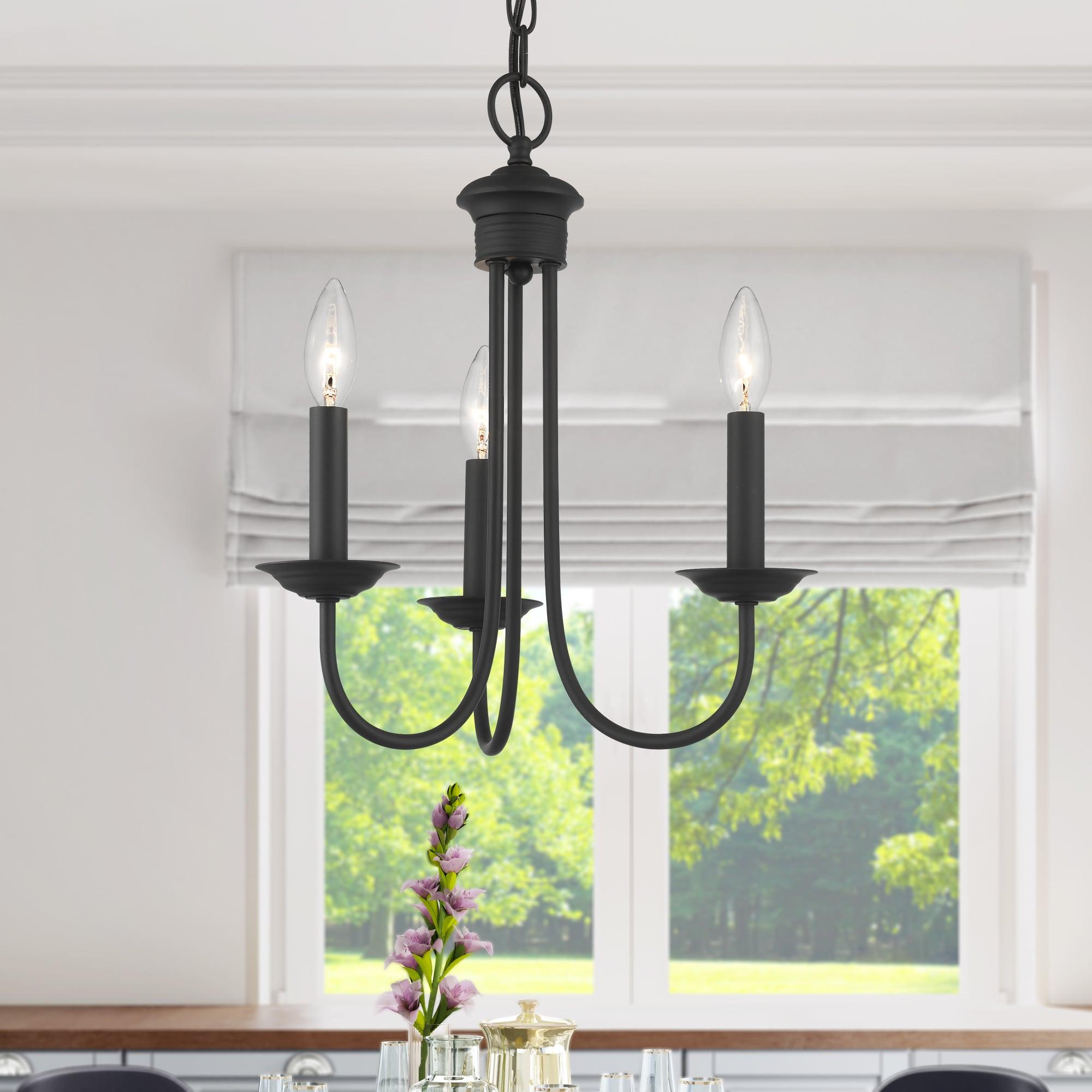 Livex Lighting Estate 3 - Light Chandelier in  Black