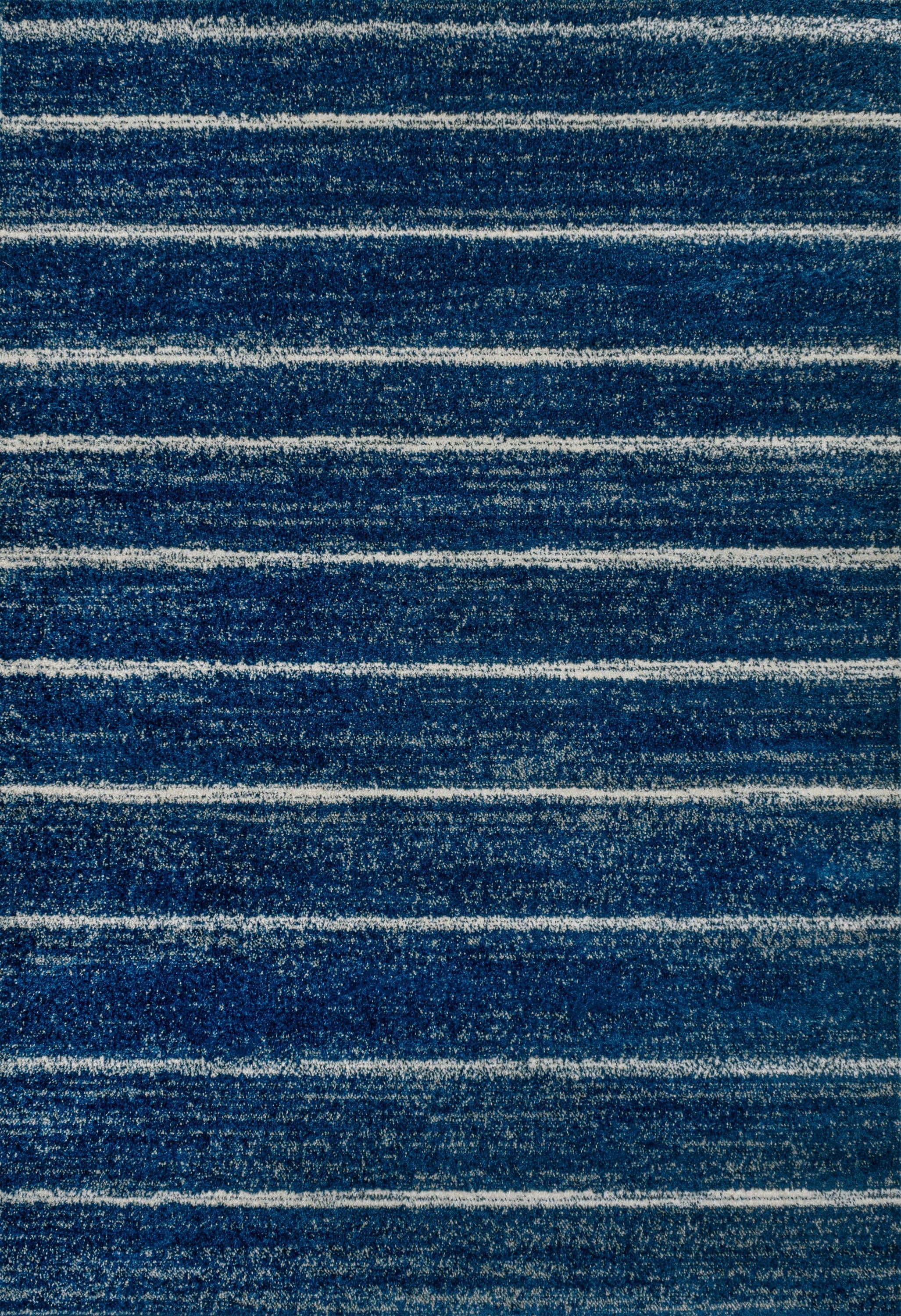 JONATHAN Y Williamsburg Minimalist Stripe Navy/Cream 3 ft. x 5 ft. Area Rug