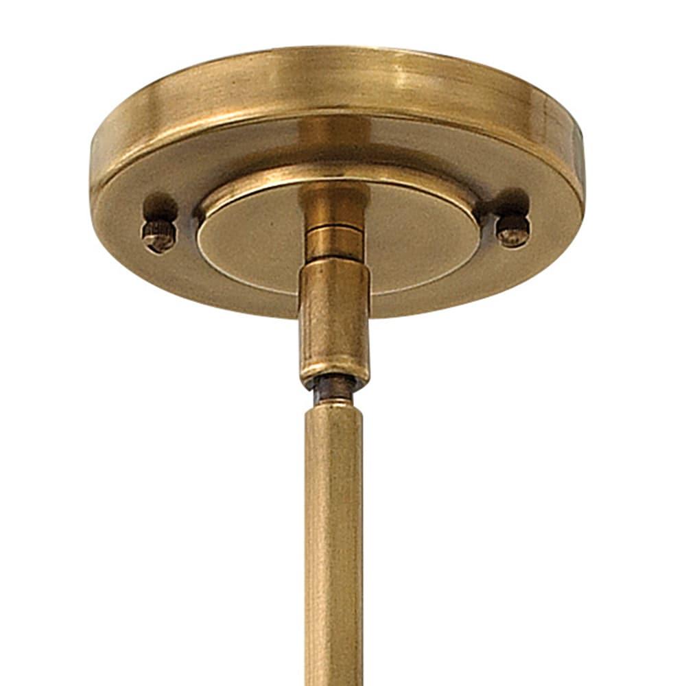 Buckeye Bronze and Brass Medium Glass Pendant Light