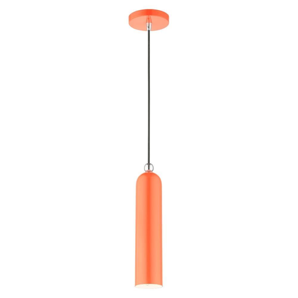 Livex Lighting Ardmore 1 - Light Pendant in  Shiny Orange
