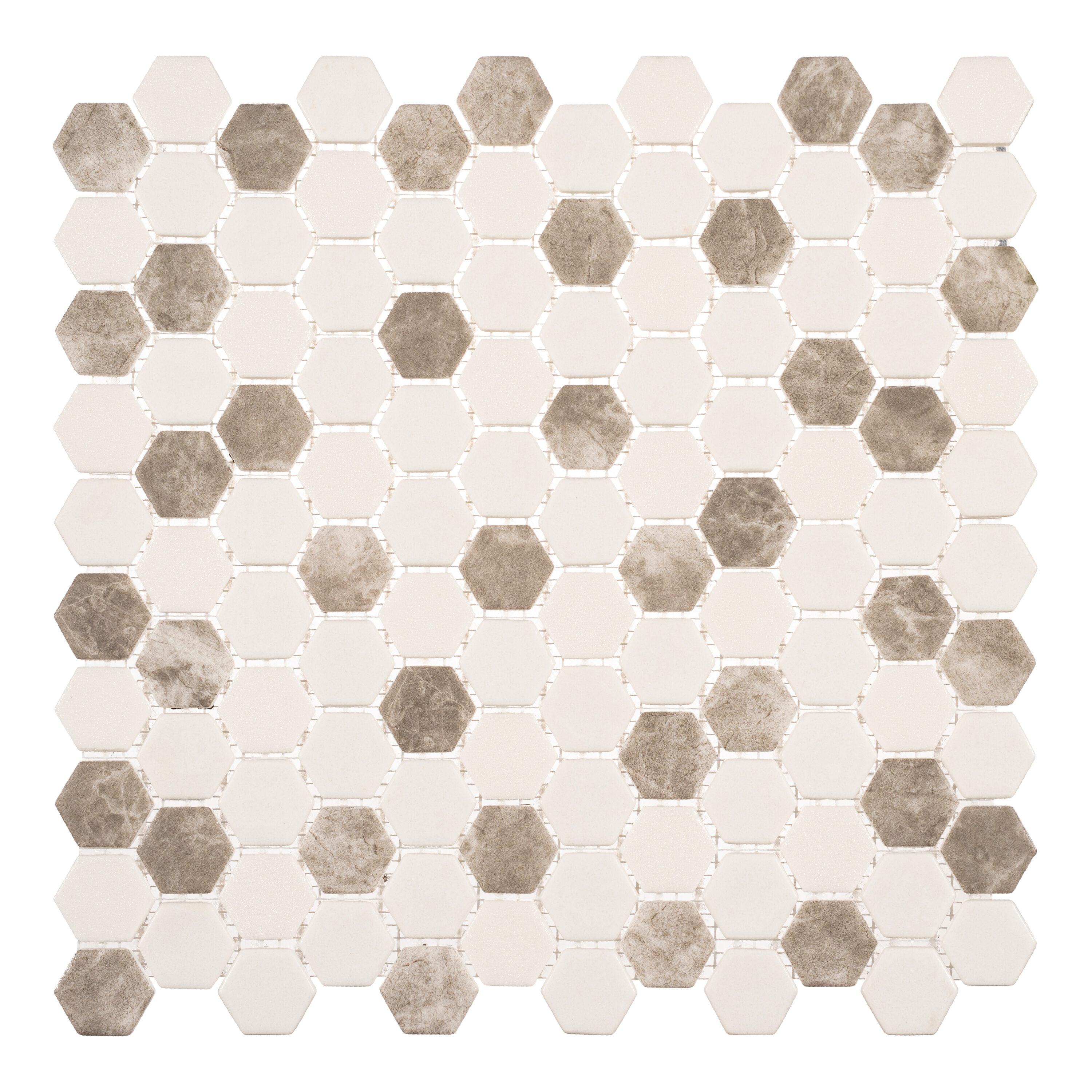 Trillions Hexagon Honeycomb Glass Mosaic Kitchen Backsplash, Bathroom, Shower, Pool, Wall and Floor Tile