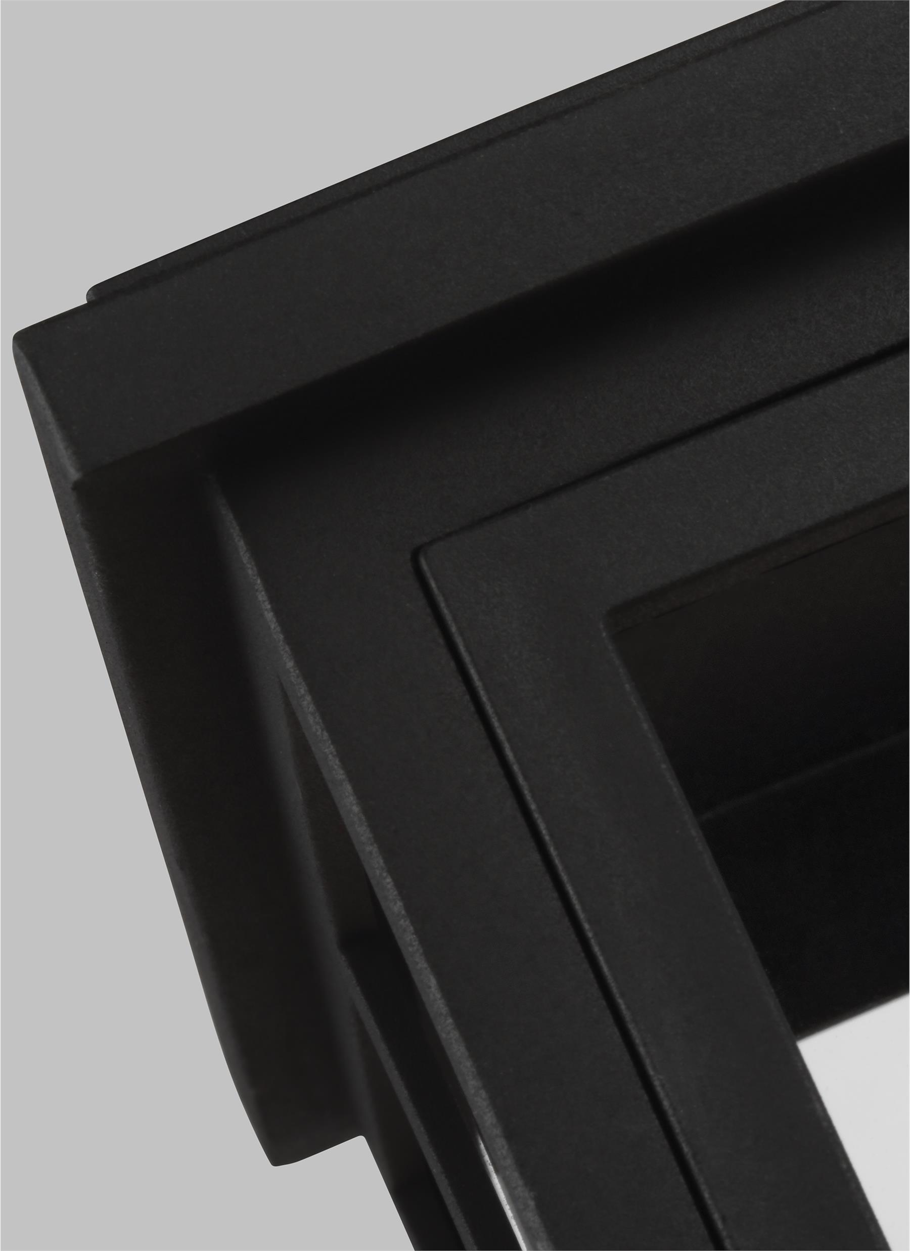 Warren Textured Black 3-Light Lantern Sconce with Clear Panels
