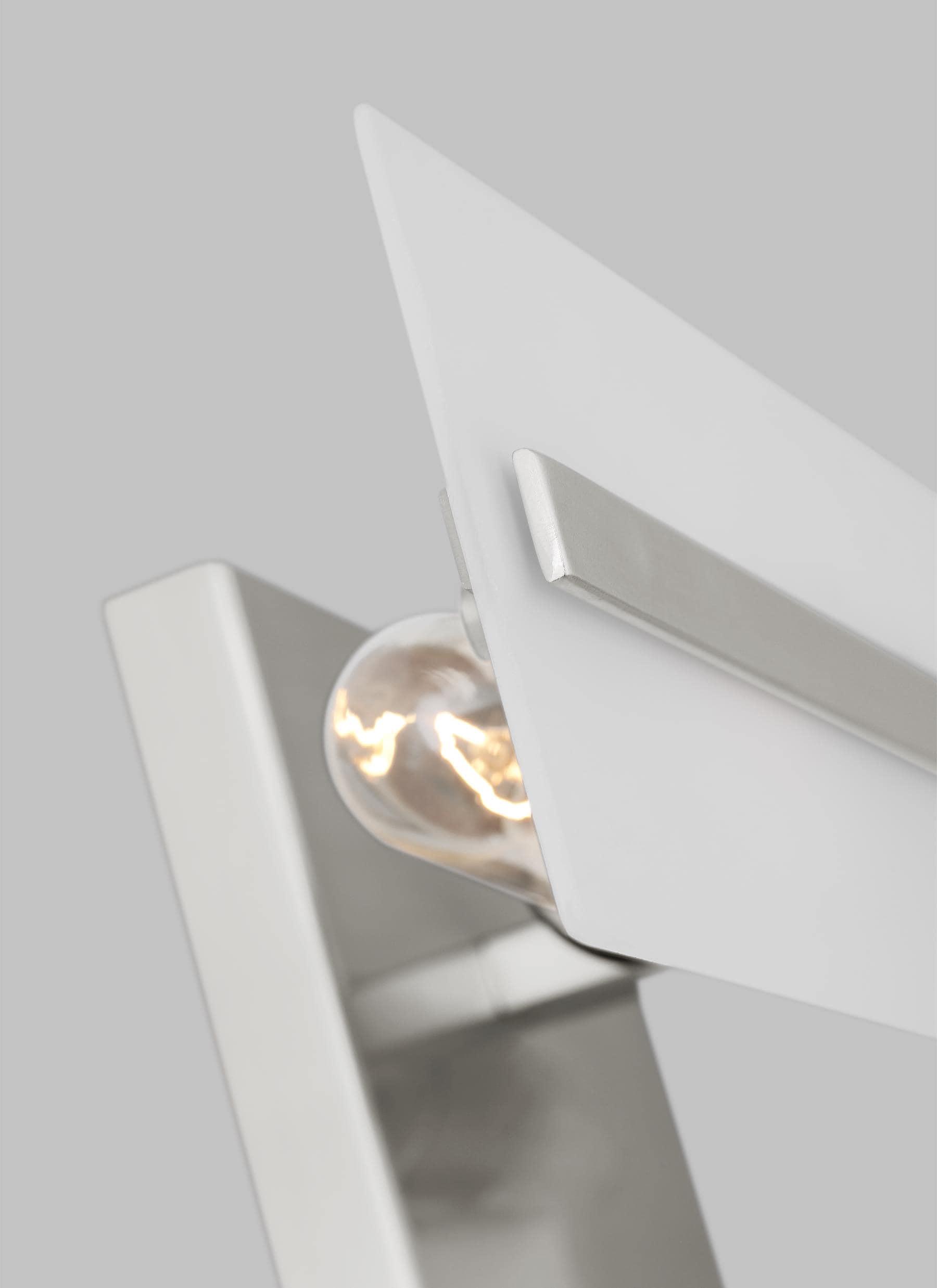 Modern Brushed Nickel 2-Light Bath Vanity with Satin Etched Glass