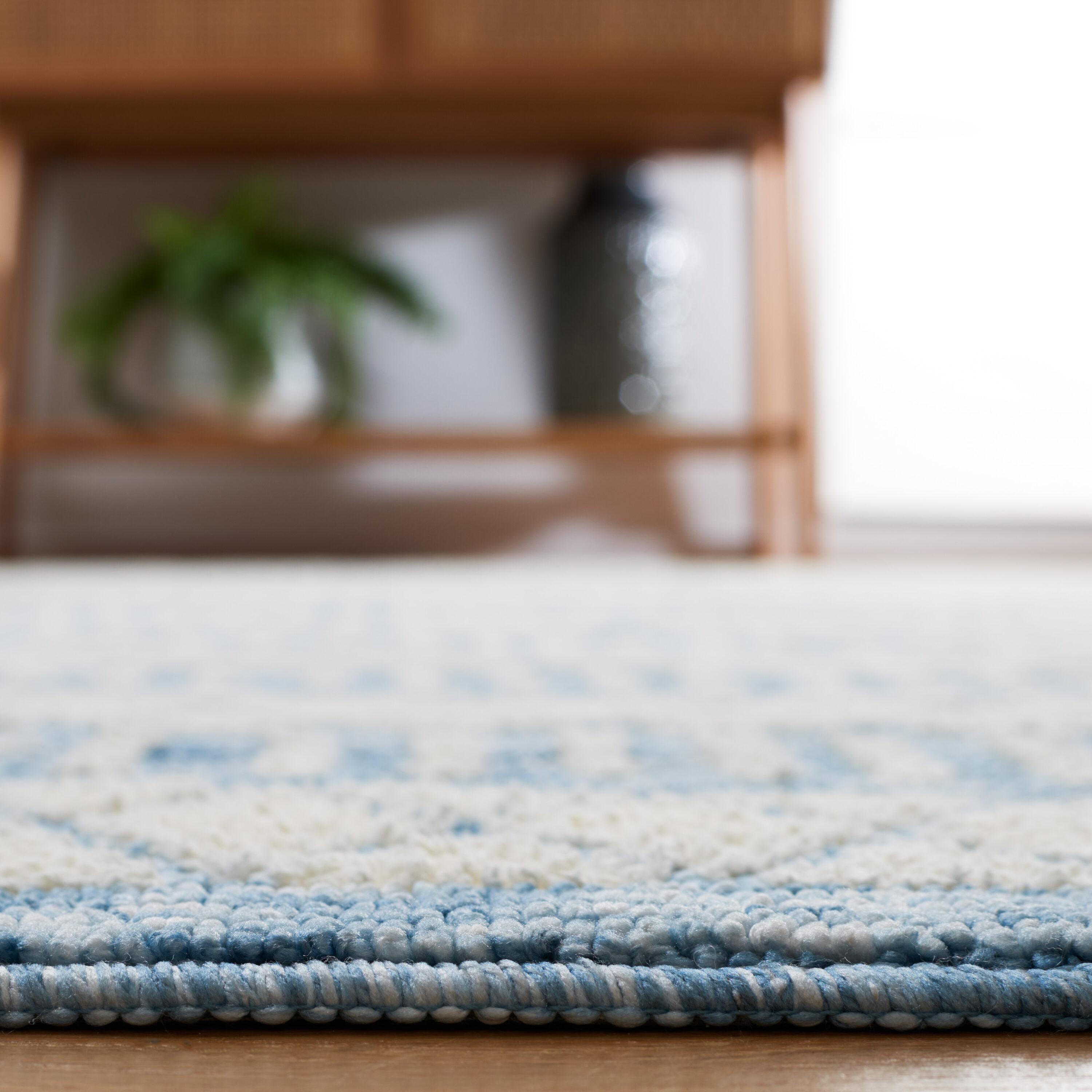 Easy Care ECR114 Power Loomed Machine Washable Area Rug - Ivory/Grey - 3'x5' - Safavieh.