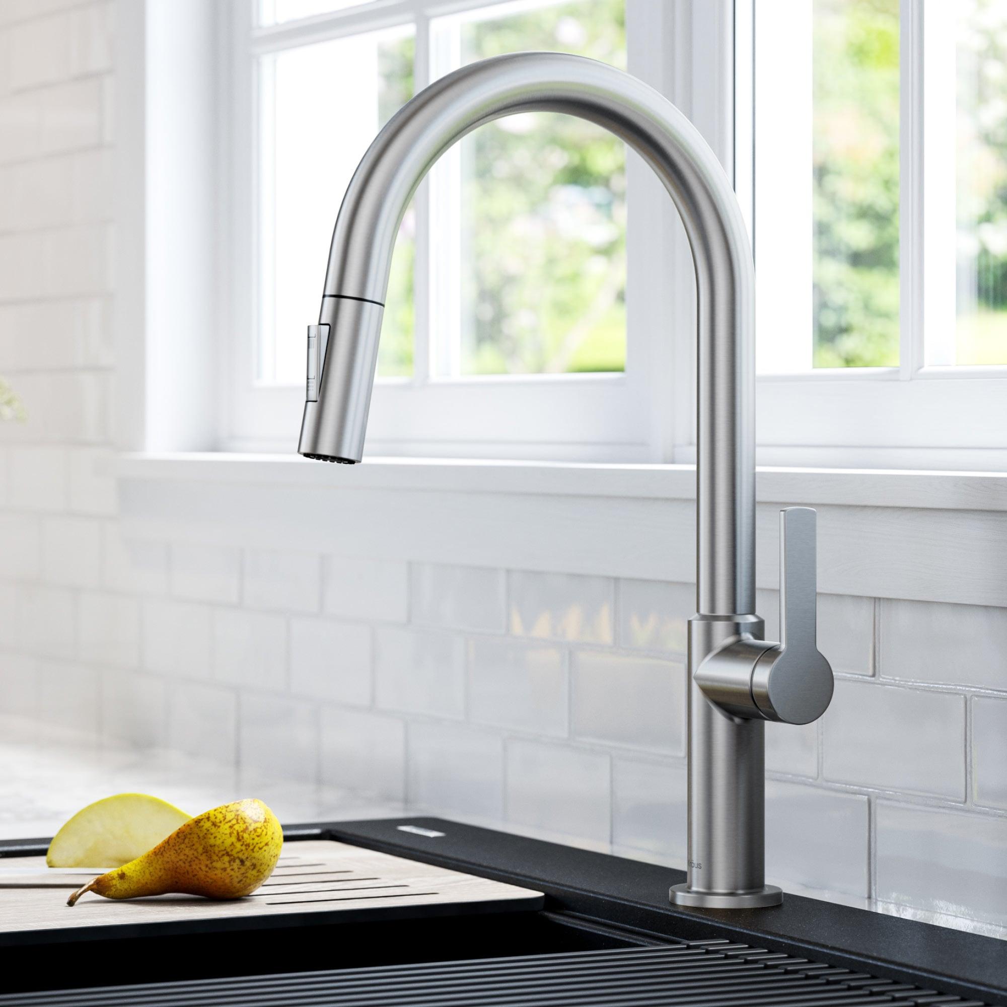 KRAUS Oletto Single Handle Pull Down Kitchen Faucet