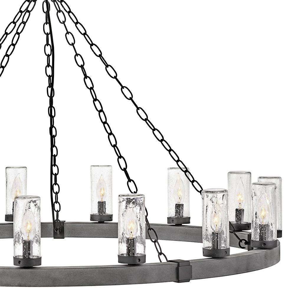Sawyer 15-Light Single Tier Outdoor Rustic Chandelier