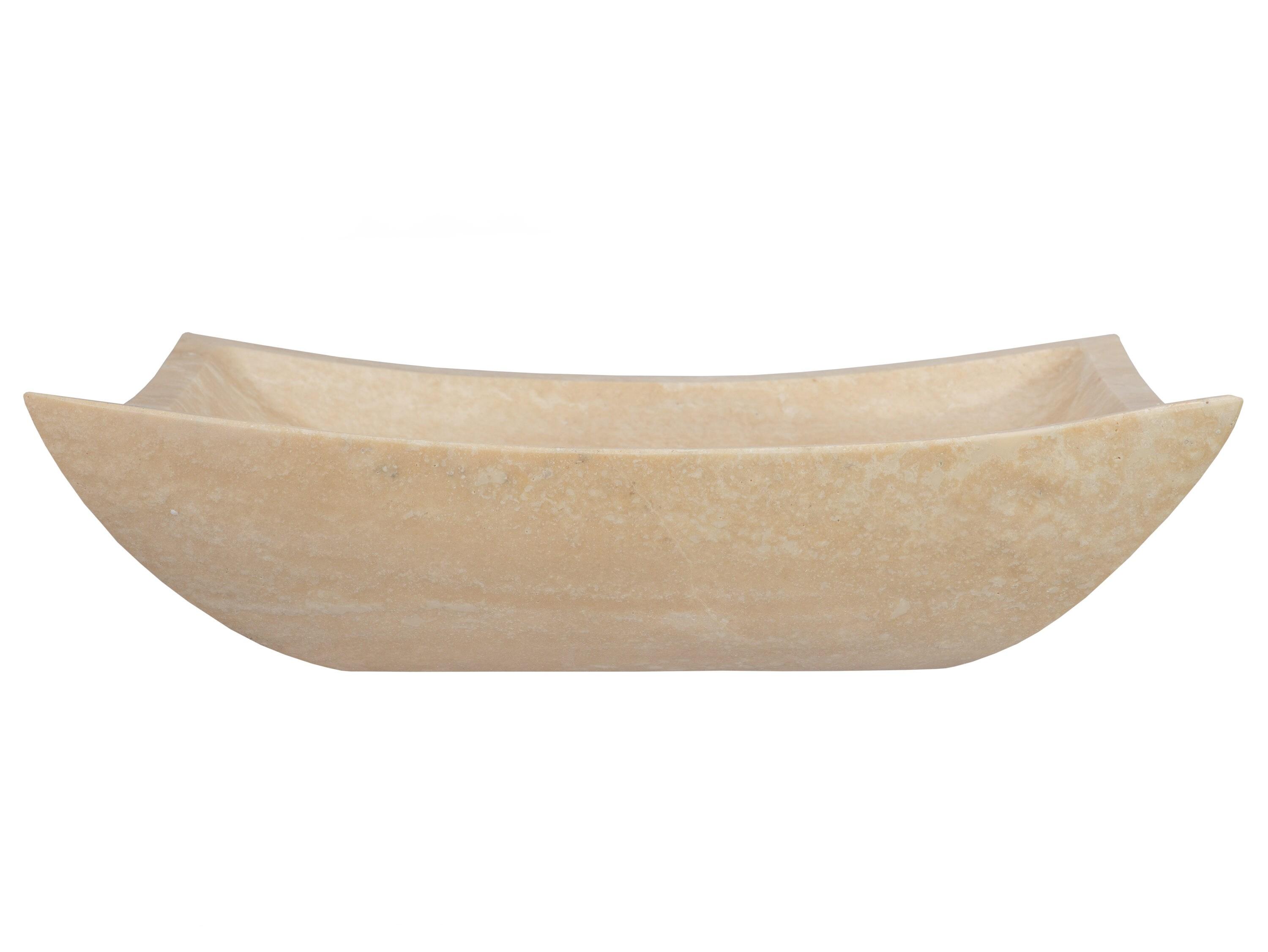 Eden Bath Zen 14.75'' Beige Stone Rectangular Bathroom Sink