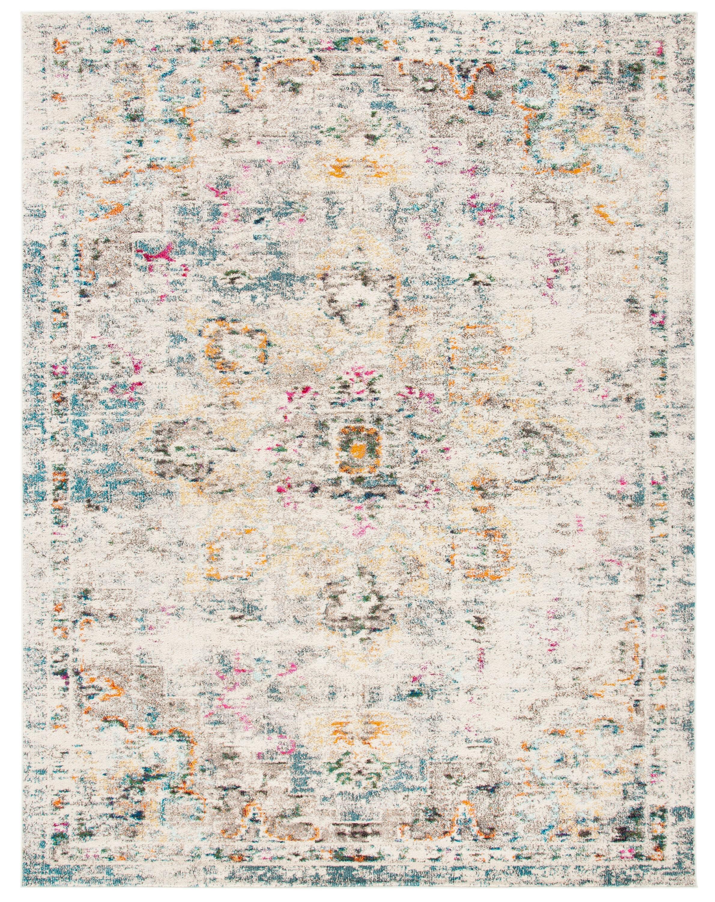 SAFAVIEH Madison Dalia Vintage Traditional Area Rug, Grey/Gold, 12' x 15'