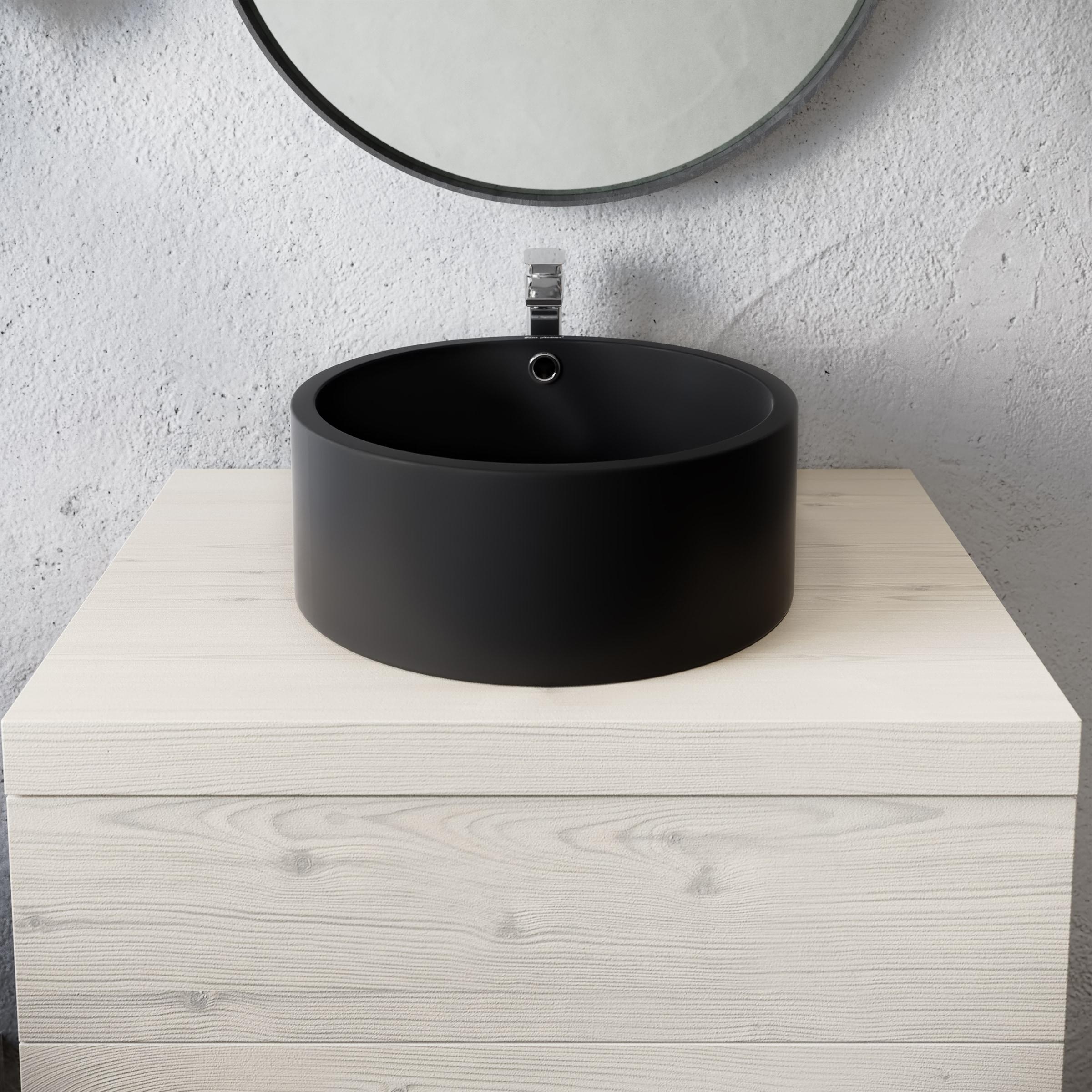 Trocadéro 16.5” Round Vessel Sink in Matte Black