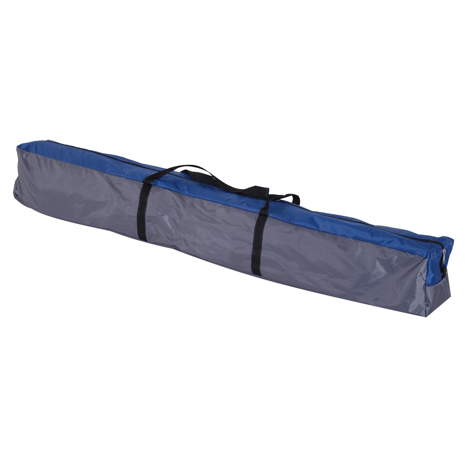 Outsunny Camping Tents 4 Person Pop Up Tent Quick Setup Automatic Hydraulic Family Travel Tent w/ Windows, Doors Carry Bag Included, Blue