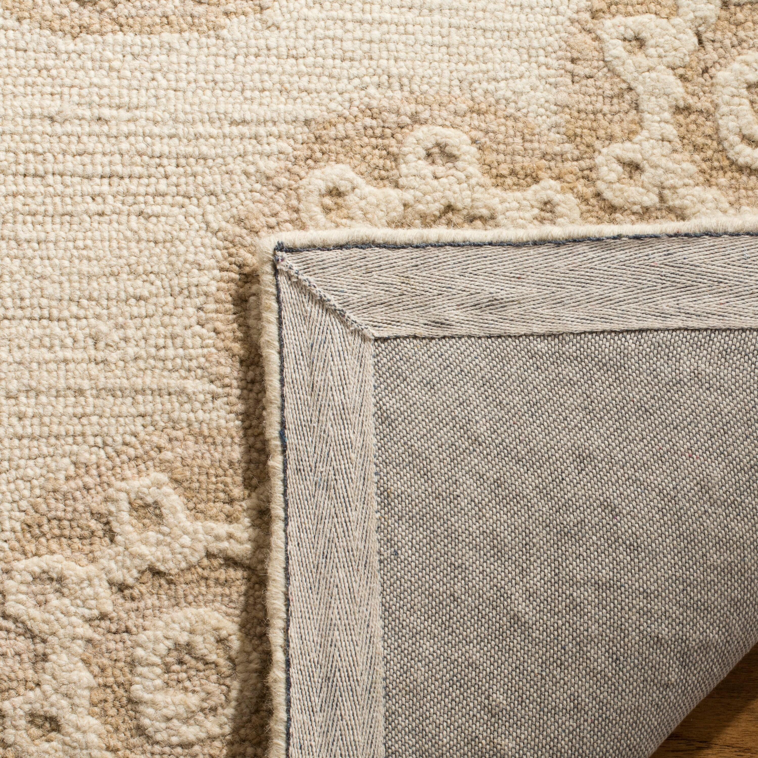 SAFAVIEH Blossom Brody Geometric Wool Runner Rug, Ivory/Beige, 2'3" x 8'
