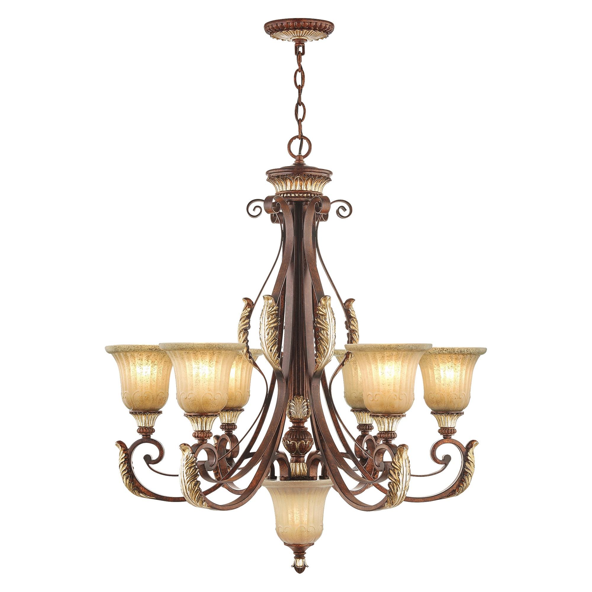 Livex Lighting Villa Verona 6 - Light Chandelier in  Verona Bronze/Aged Gold Leaf