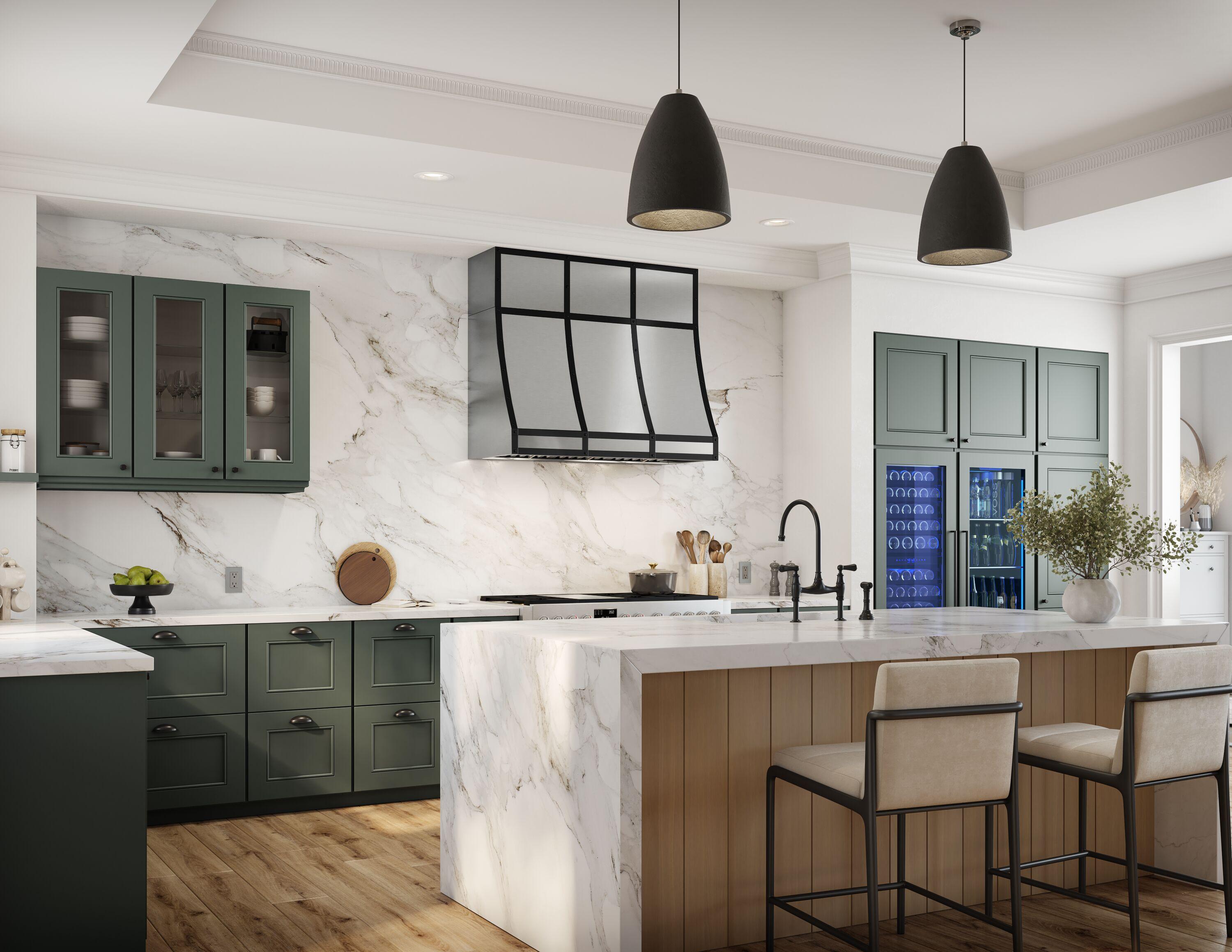 Zephyr Designer Duct Cover For Zephyr Forte Wall Custom Hood In Stainless Steel