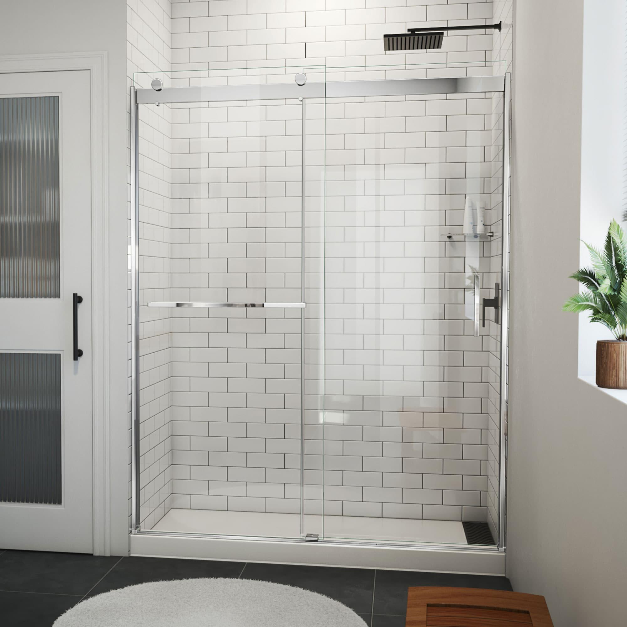DreamLine SDVH60W760VXX01 Sapphire-V 56cm W x 76cm H Frameless Tub Door with