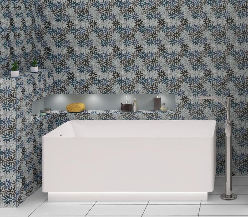 Fresh Novelty Flower Polished Natural Stones Wall & Floor Mosaic Tile
