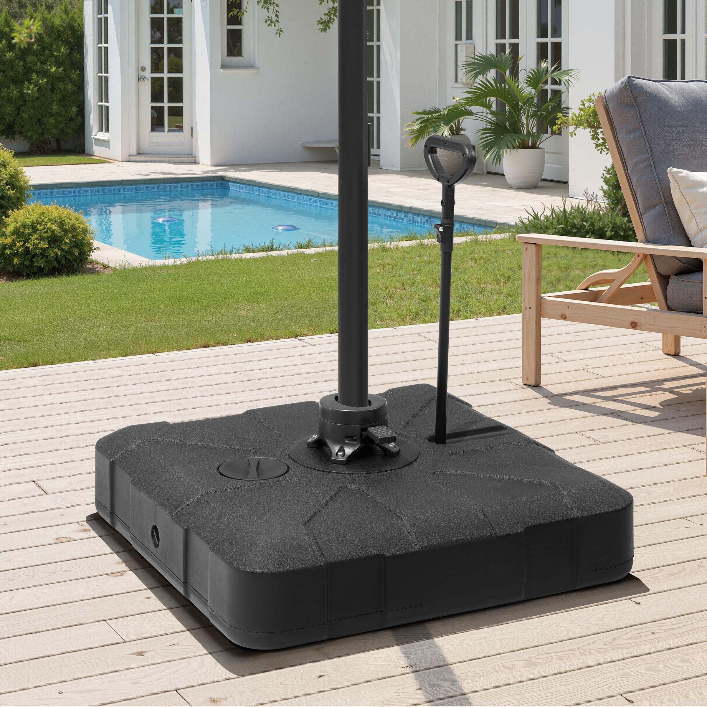 VredHom Plastic Free Standing Umbrella Base with Wheels