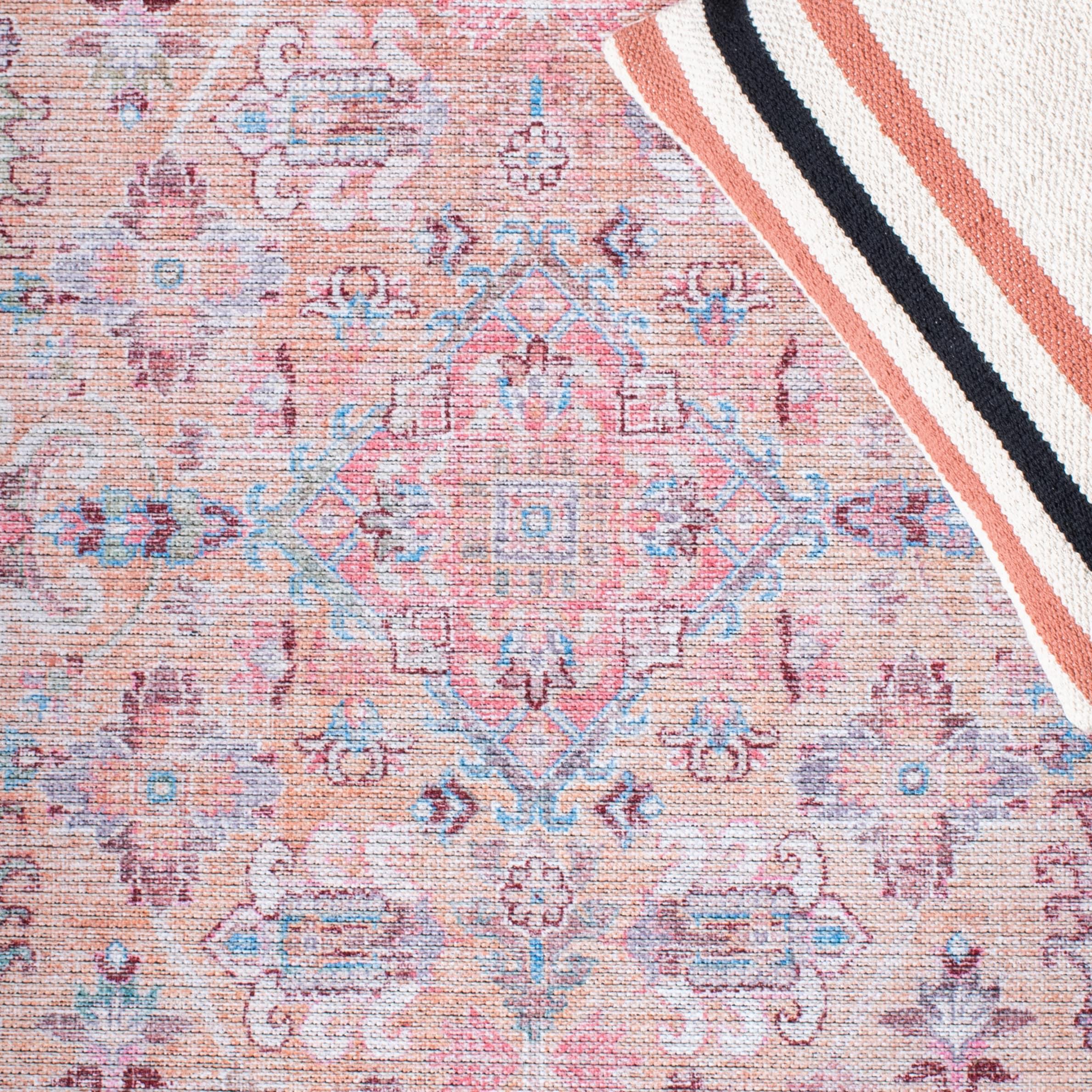 Serapi SEP515 Power Loomed Machine Washable Area Rug - Beige/Pink - 5'3"x7'6" - Safavieh.