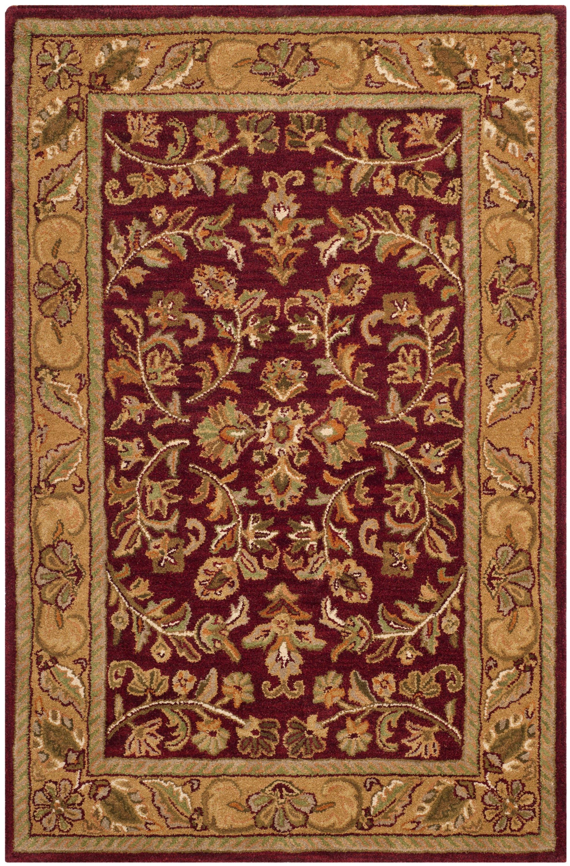 SAFAVIEH Heritage Ainsley Traditional Wool Area Rug, Red/Gold, 3' x 5'