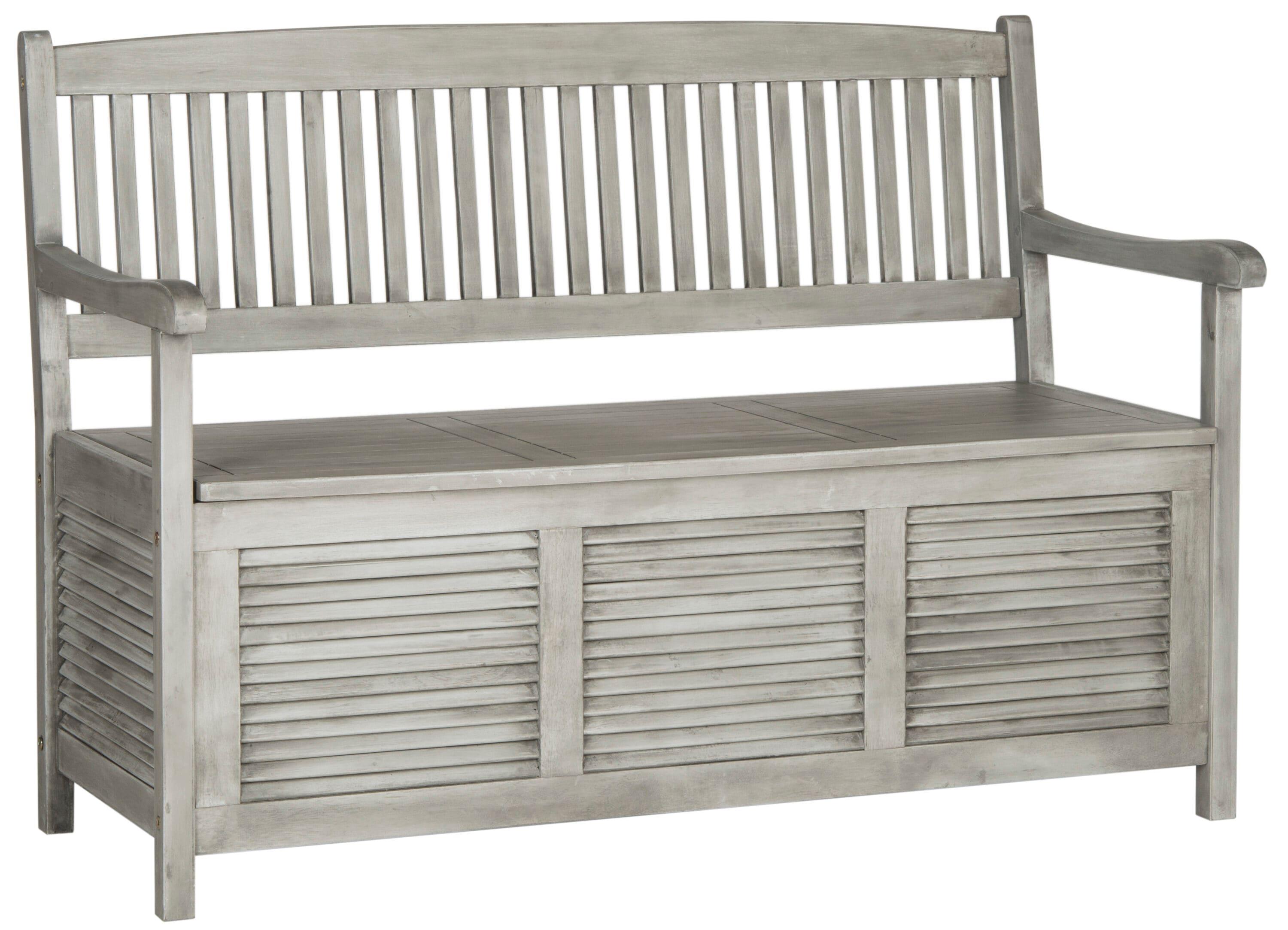 Brisbane Bench - Outdoor - PAT7017 - Grey - Safavieh