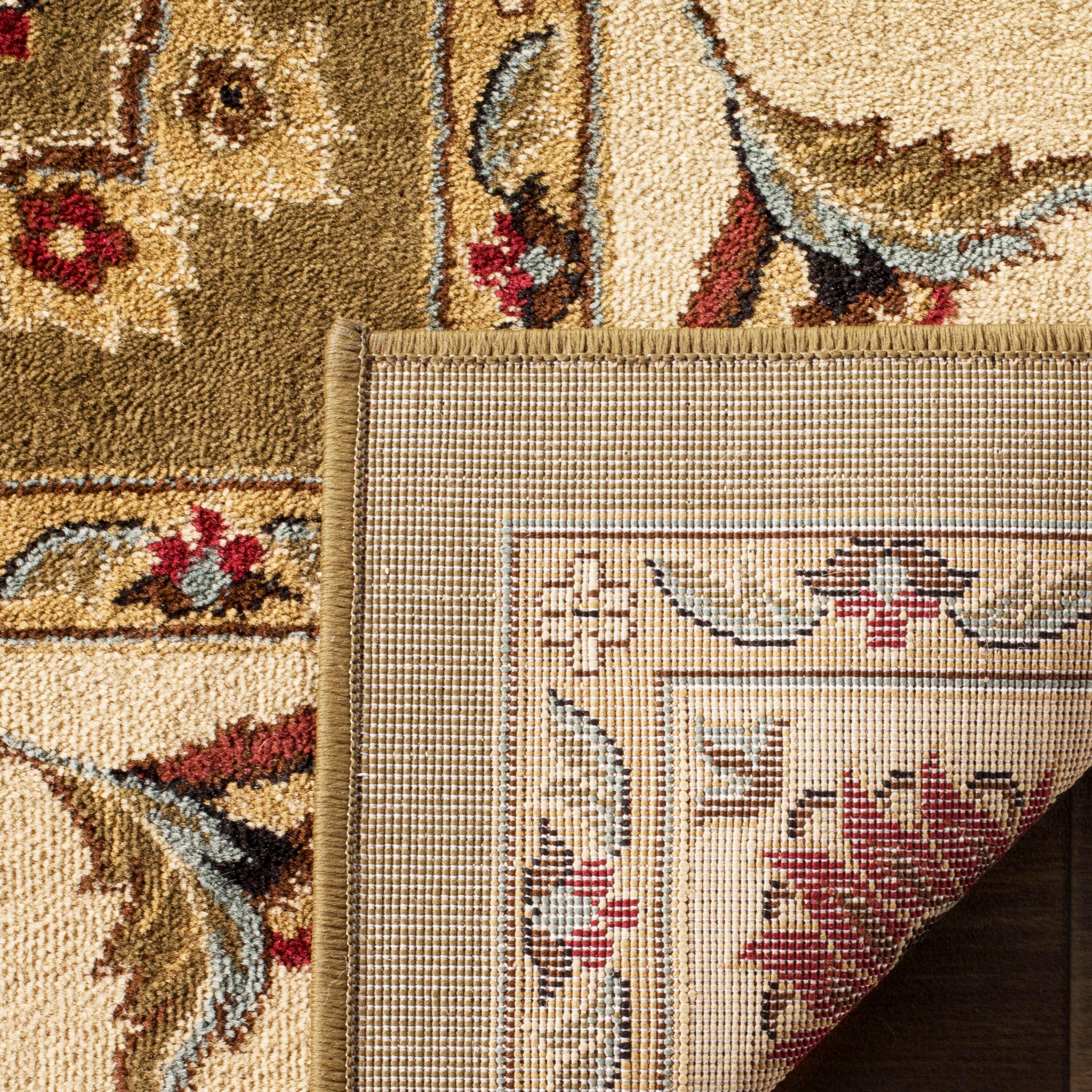 Lyndhurst LNH555 Power Loomed Runner Rug - Green/Ivory - 2'3"x16' - Safavieh