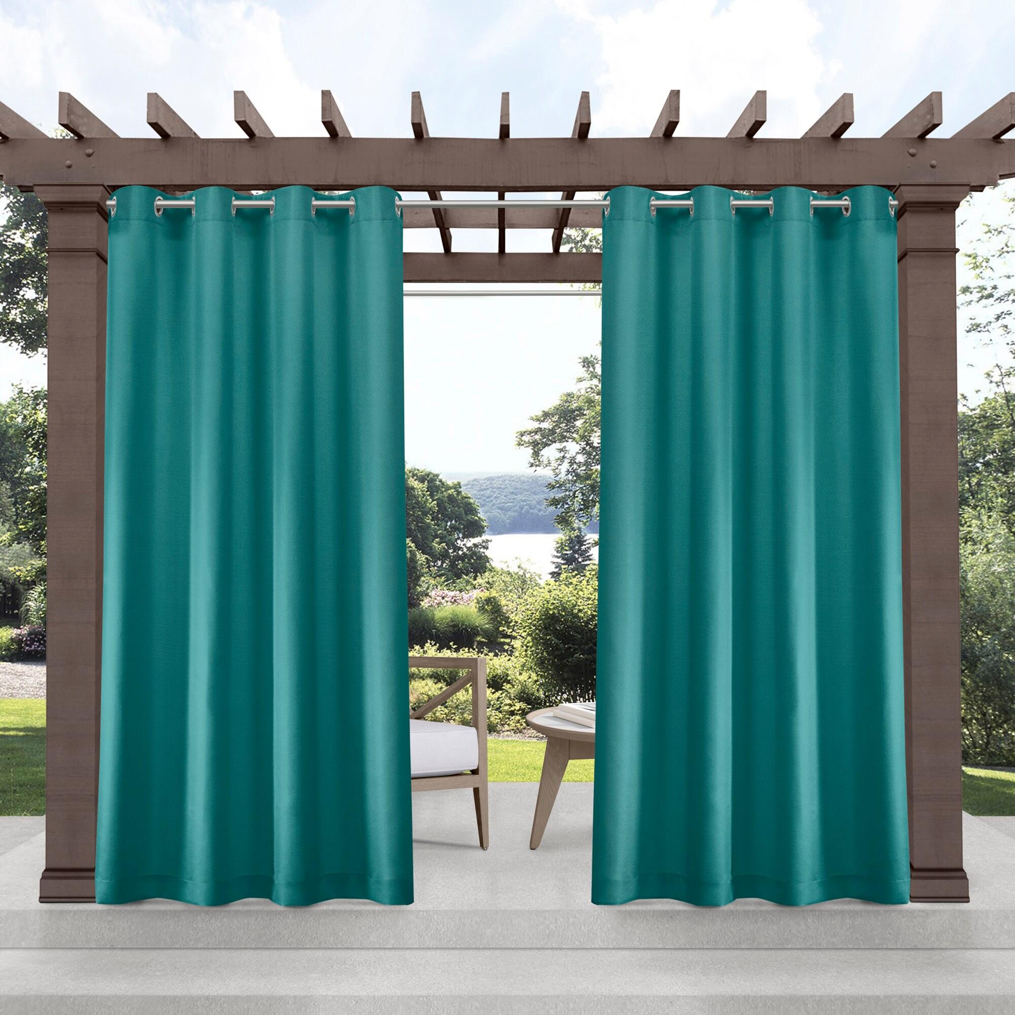 Cabana Solid Heavyweight Indoor Outdoor Curtains