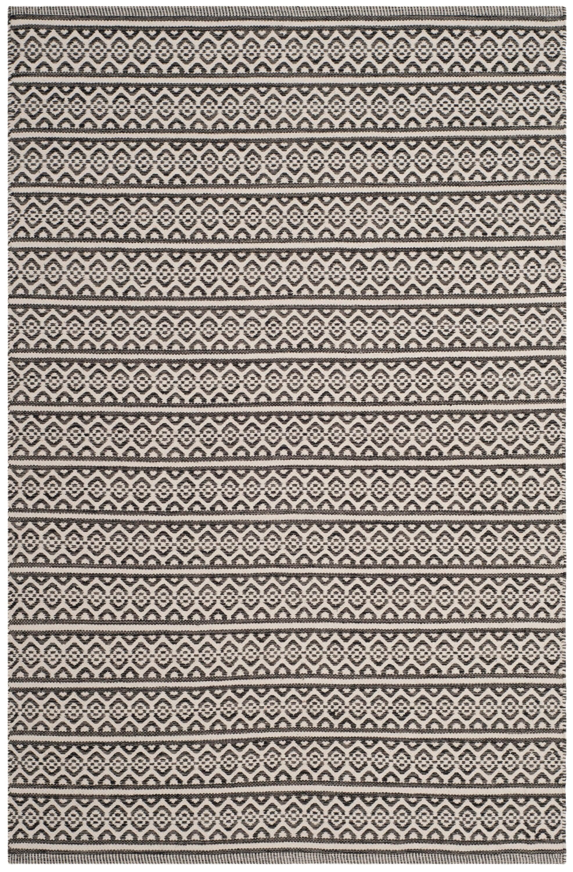 Montauk MTK341 Hand Woven Indoor Area Rug - Ivory/Black - 4'x6' - Safavieh.