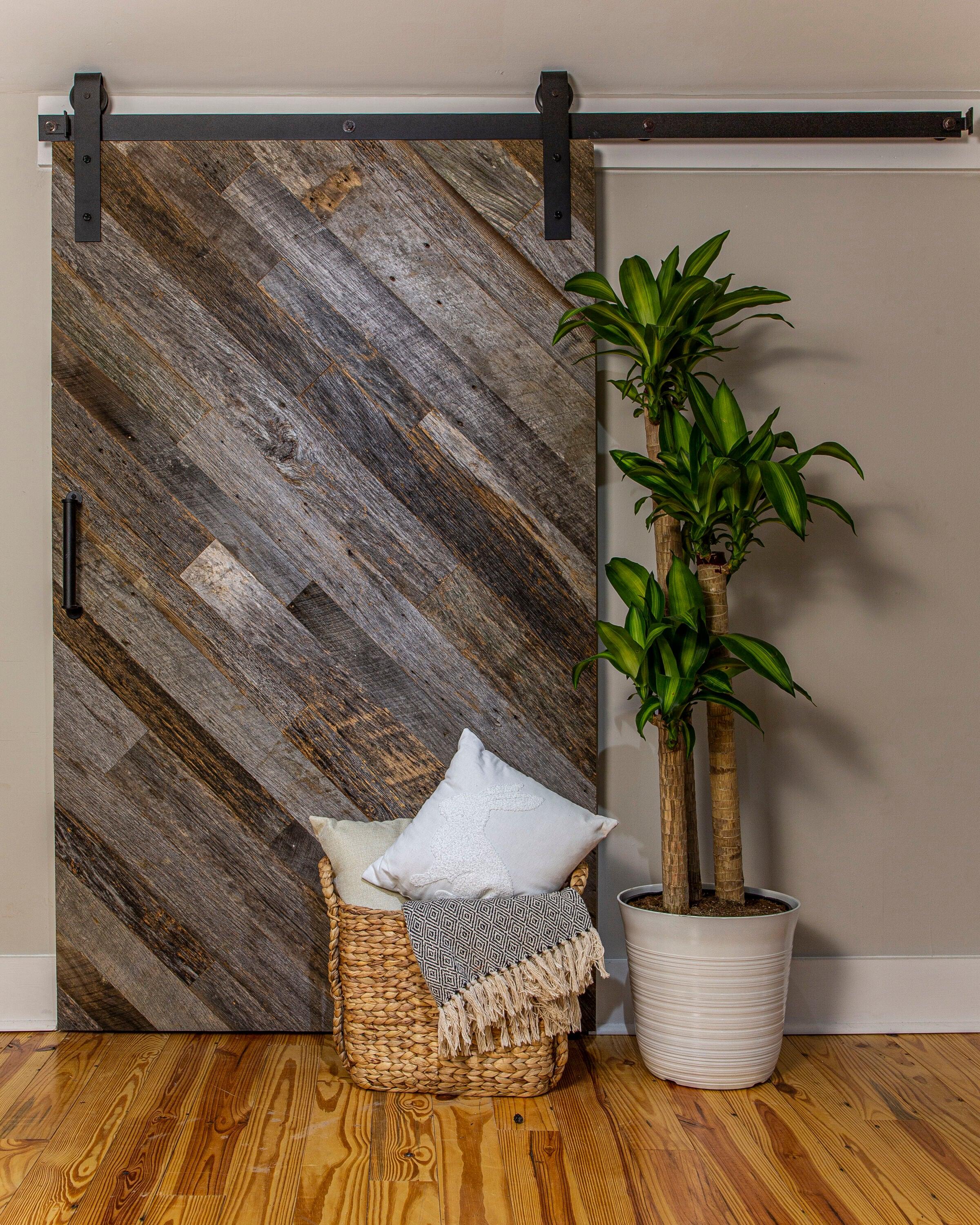 Vintage Harvest Reclaimed Lumber Variable Length Barnwood Wall Paneling in Gray