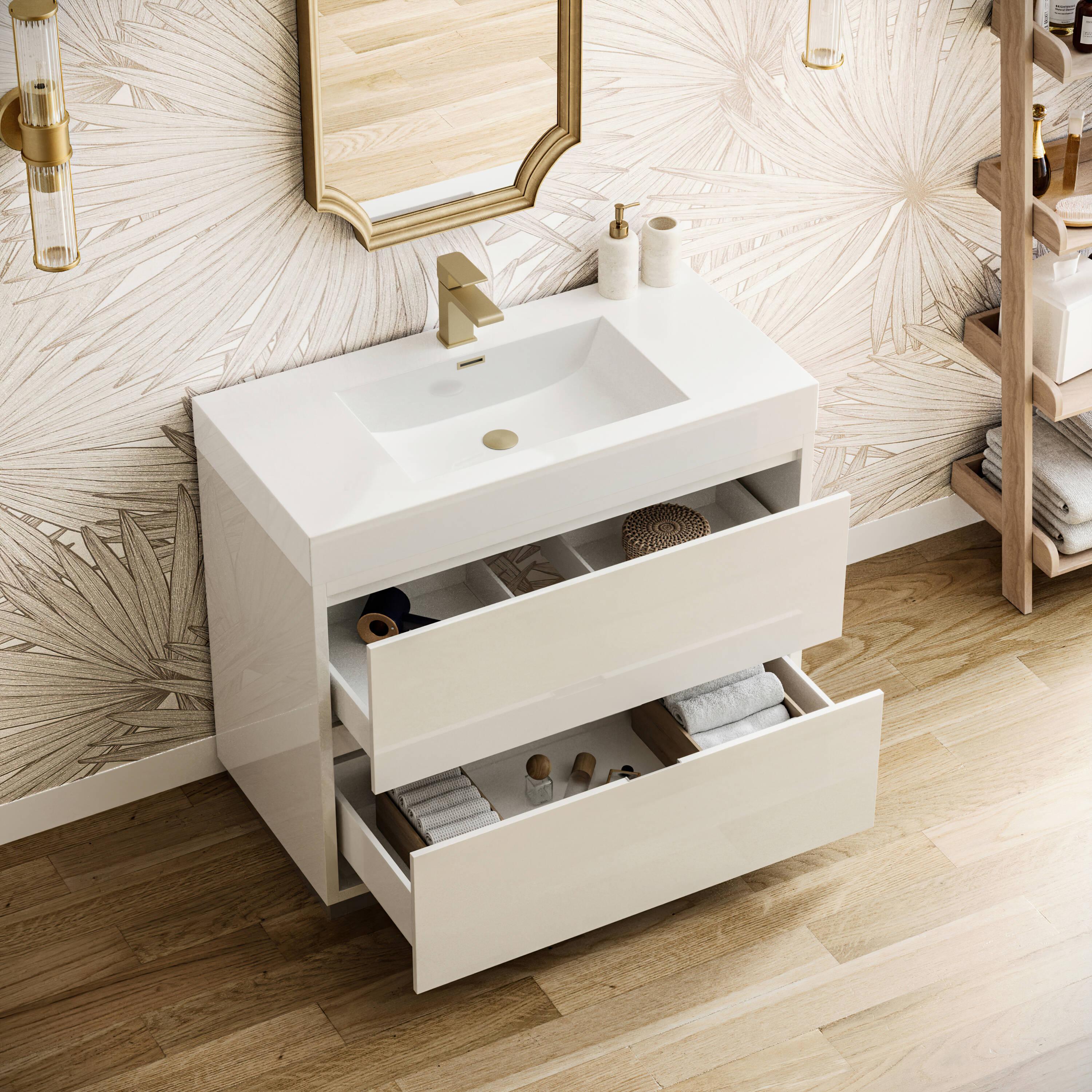 Valencia 40" Freestanding Single Sink Bathroom Vanity with Top and Sink (Faucet Not Included)