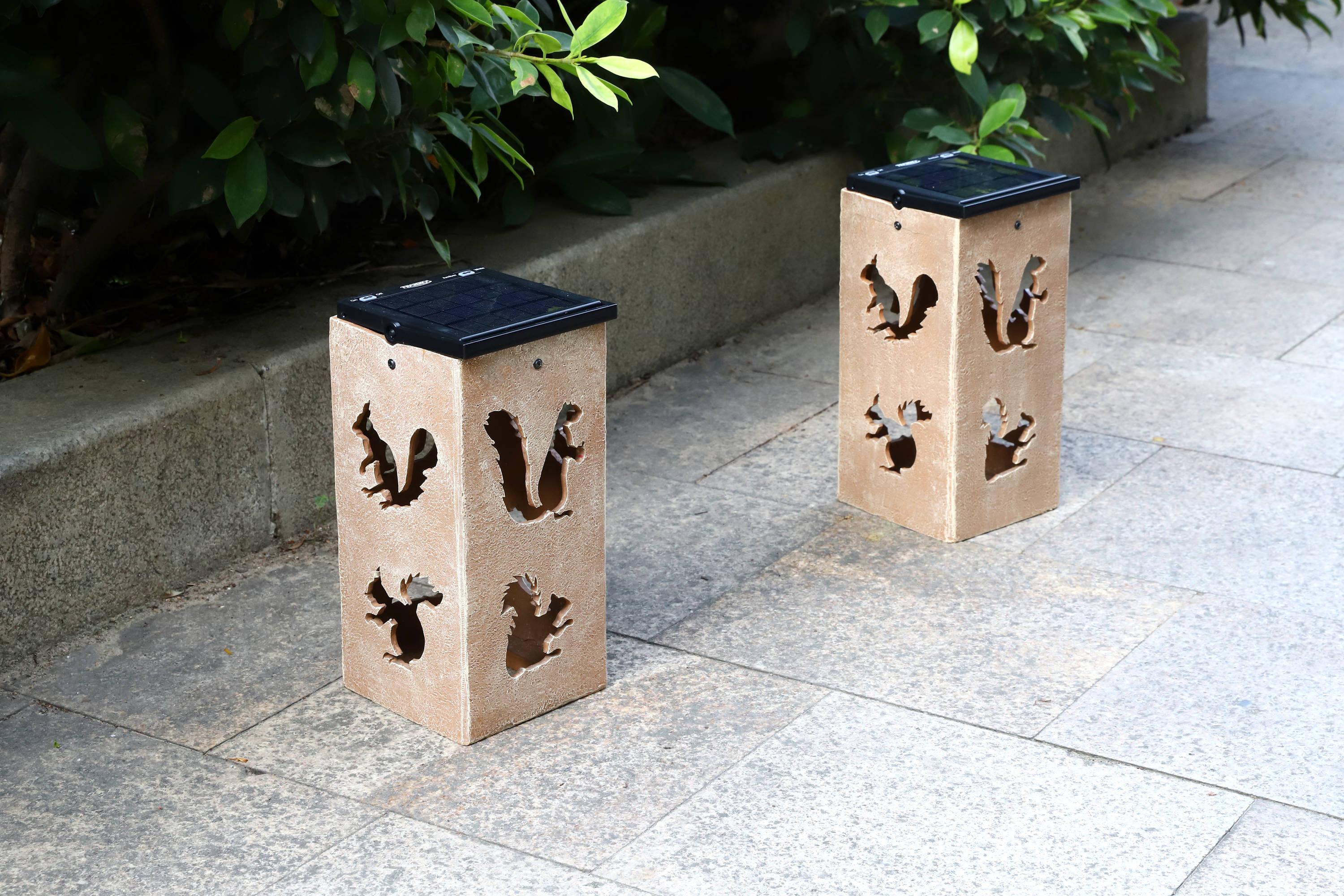 Solar Themed Silhouette Indoor/Outdoor Garden Décor Lantern