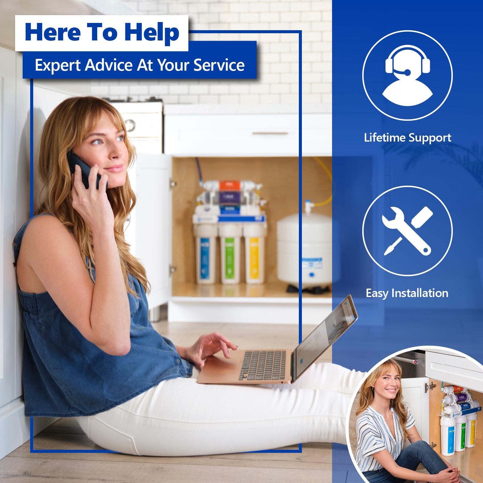 Express Water – 1 Year Alkaline Reverse Osmosis System Replacement Filter Set – 6 Filters with 100 GPD RO Membrane, Carbon (GAC, ACB, PAC) Filters, Sediment (SED) Filters – 10 inch Size Water Filters