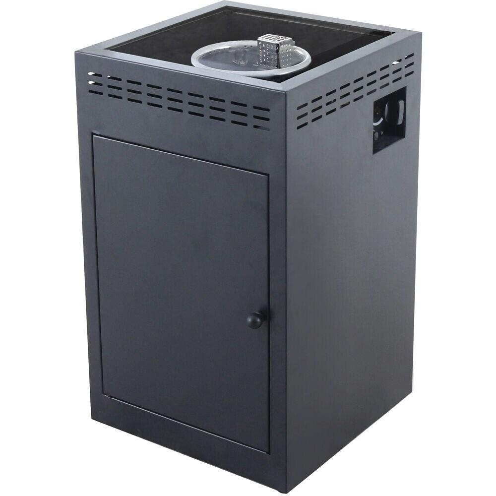 Hanover Naples 40,000 BTU Column Fire Pit with Glass Burner Enclosure