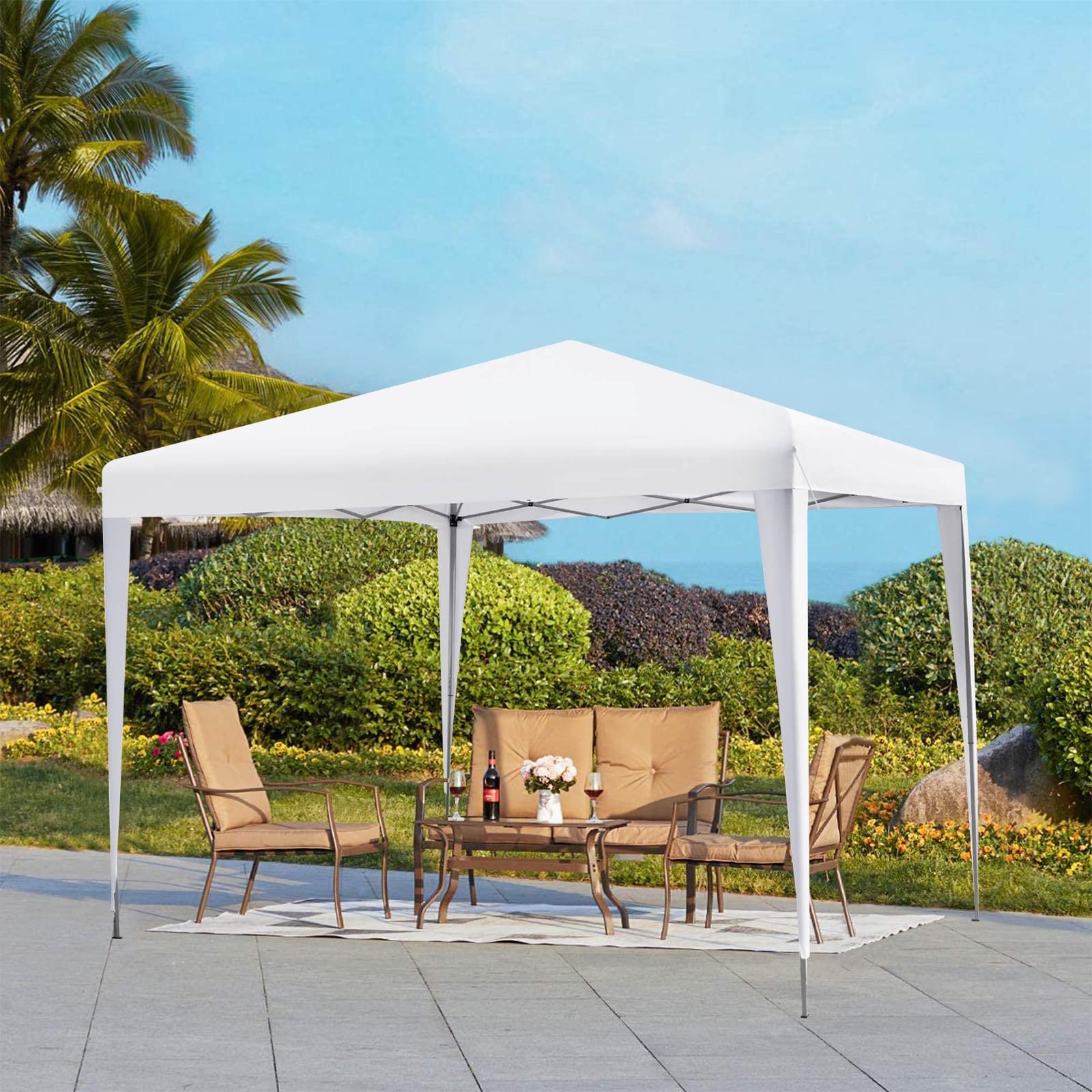 Costway Patio 10x10ft Outdoor Instant Pop-up Canopy Folding Sun Shelter Carry Bag White