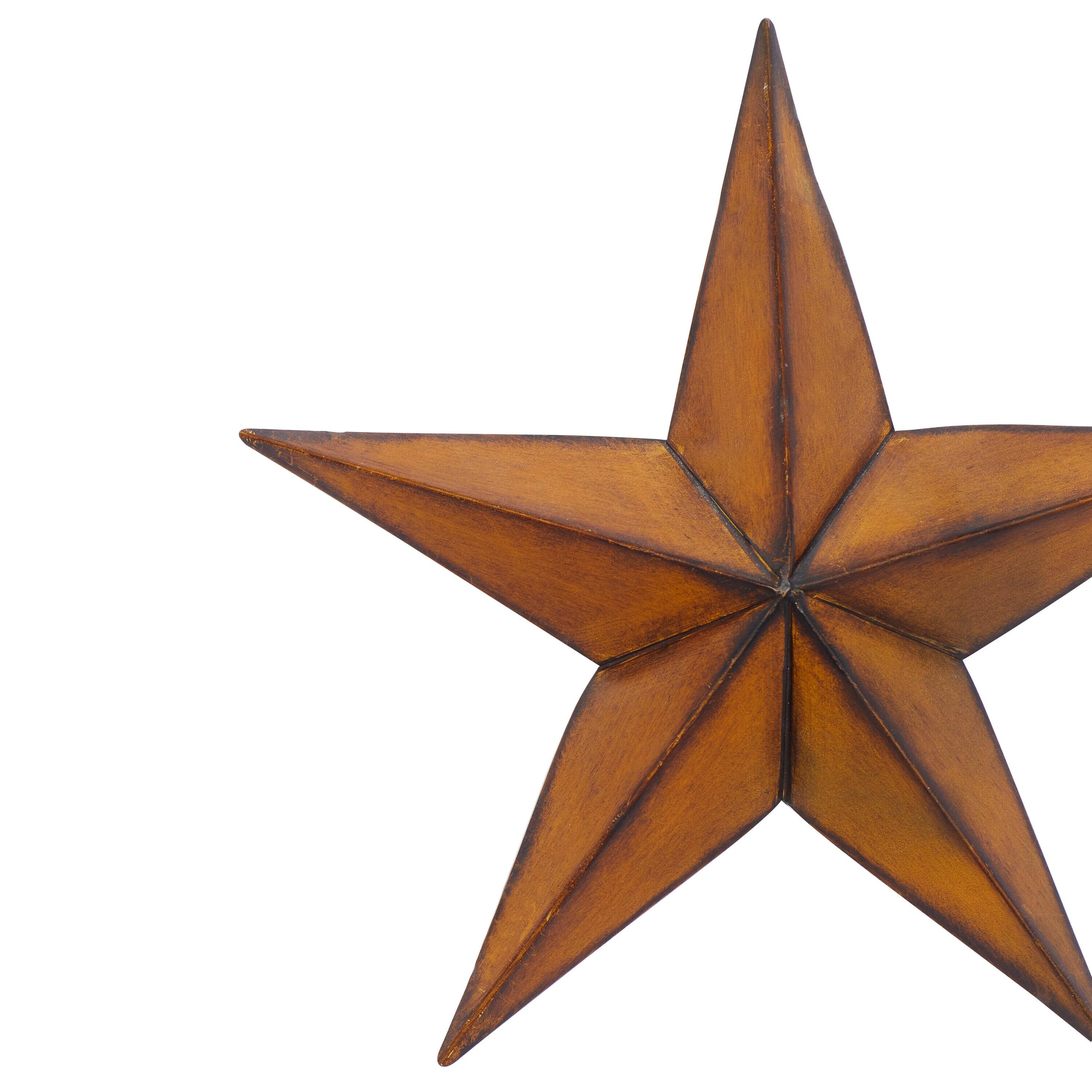 Metal Indoor Outdoor Star Multi Colored Wall Decor Set (Set of 3)