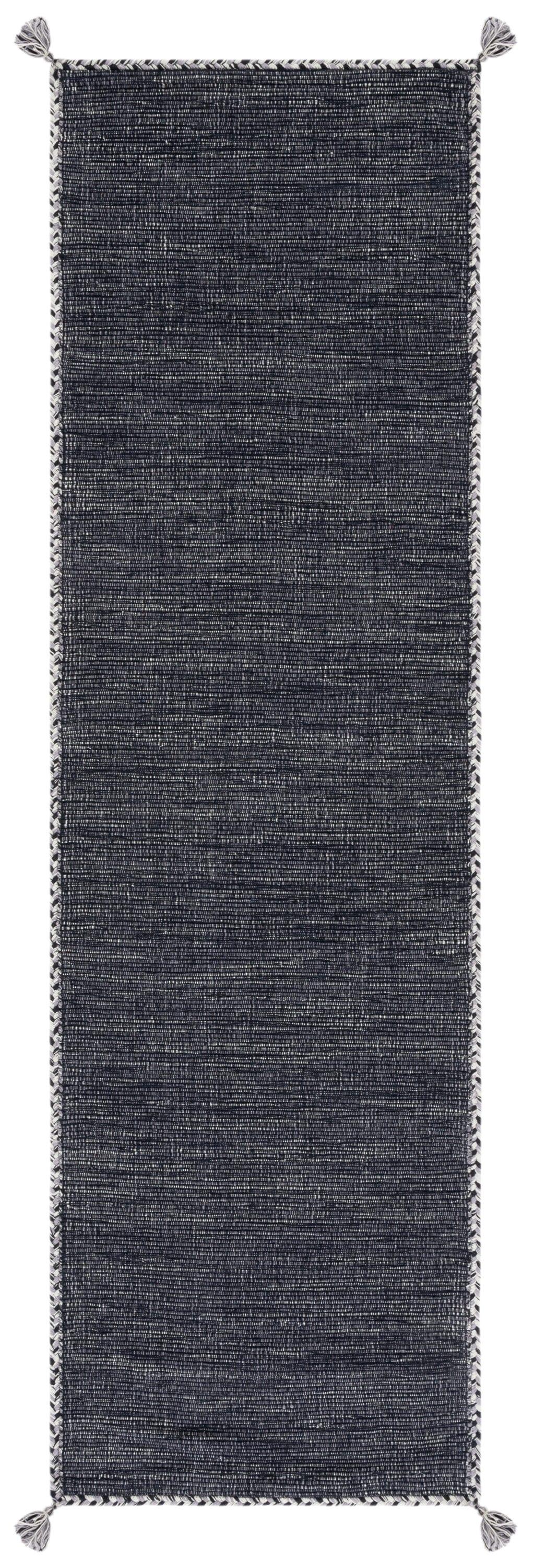 Montauk MTK150 Hand Woven Indoor Runner Rug - Grey/Black - 2'3"x8' - Safavieh