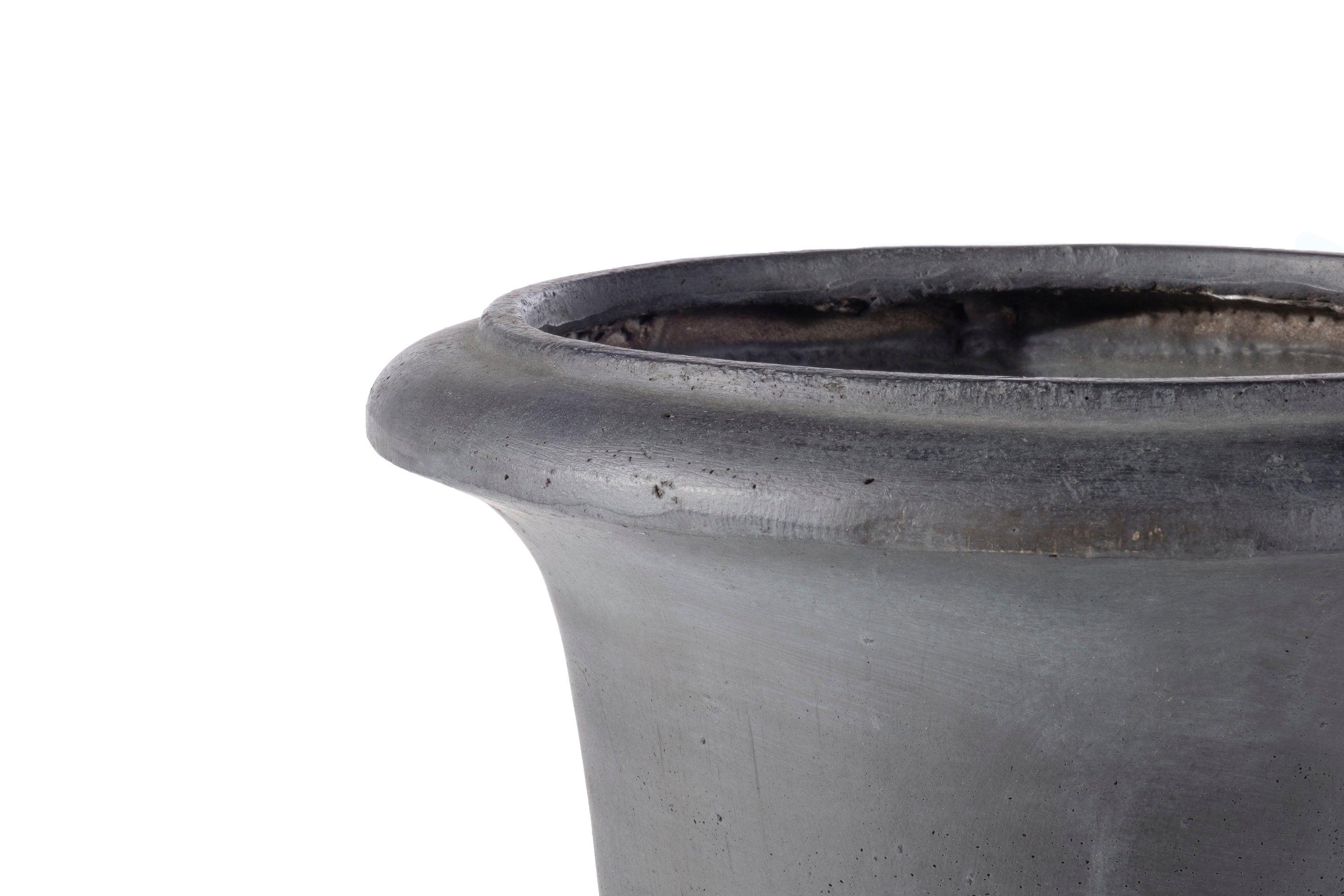 Alfresco Home Jovina Fiberstone Small Urn Planter in Antique Dark Bronze