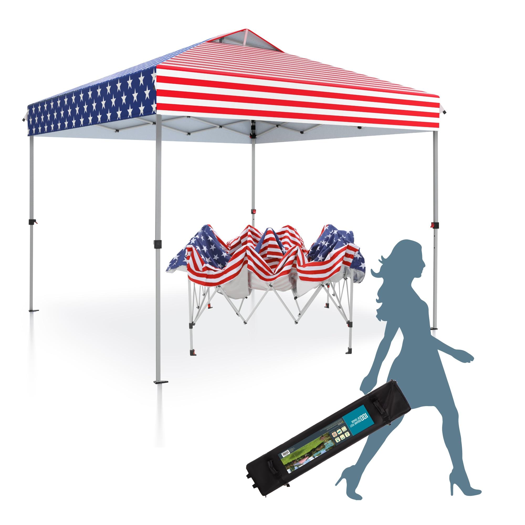 EAGLE PEAK Pop Up Canopies 10 Ft. W x 10 FT. D Metal Party Tent Canopy